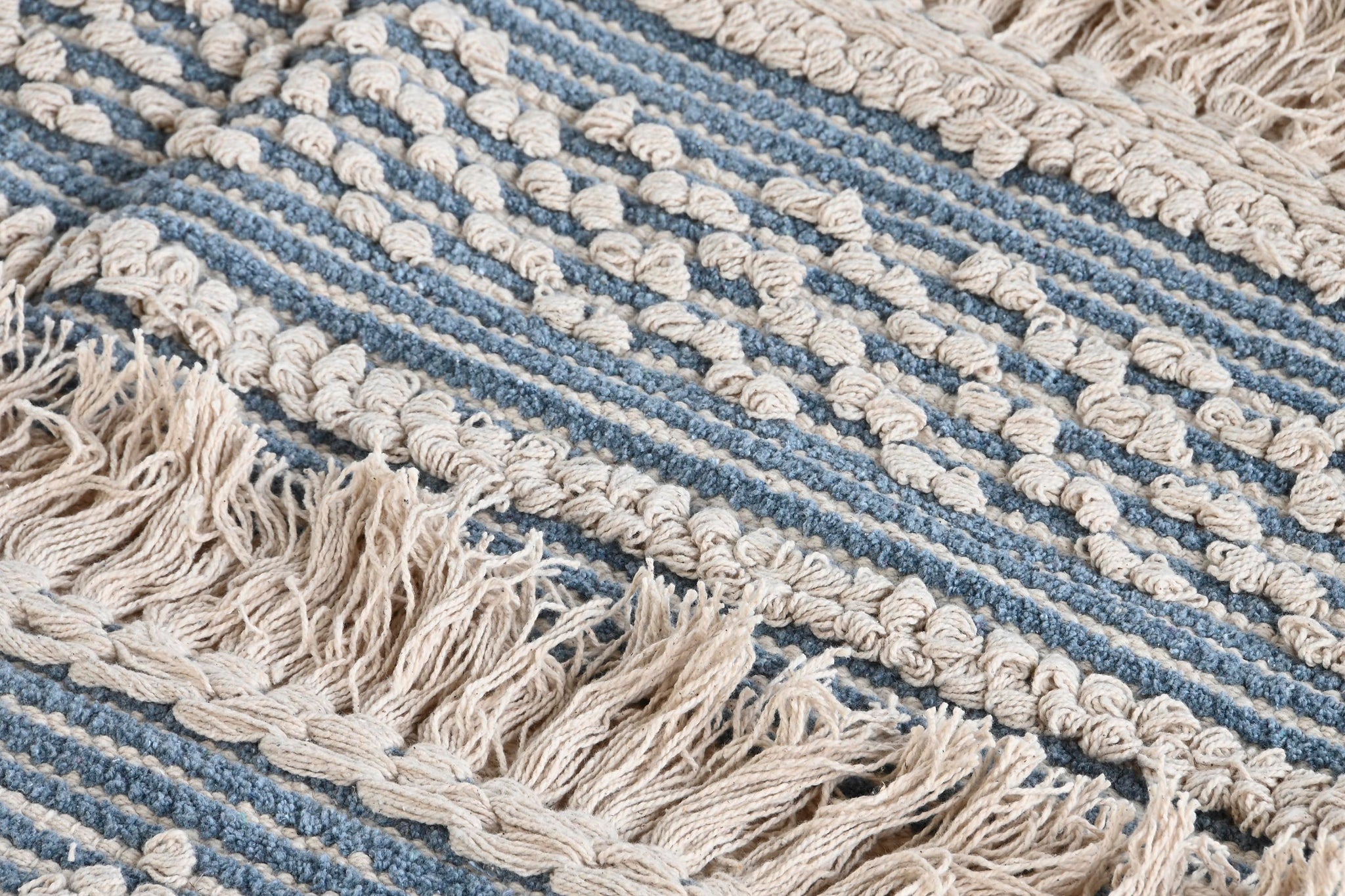 Tapete de algodão 230X160X2 1600 Gr Azul