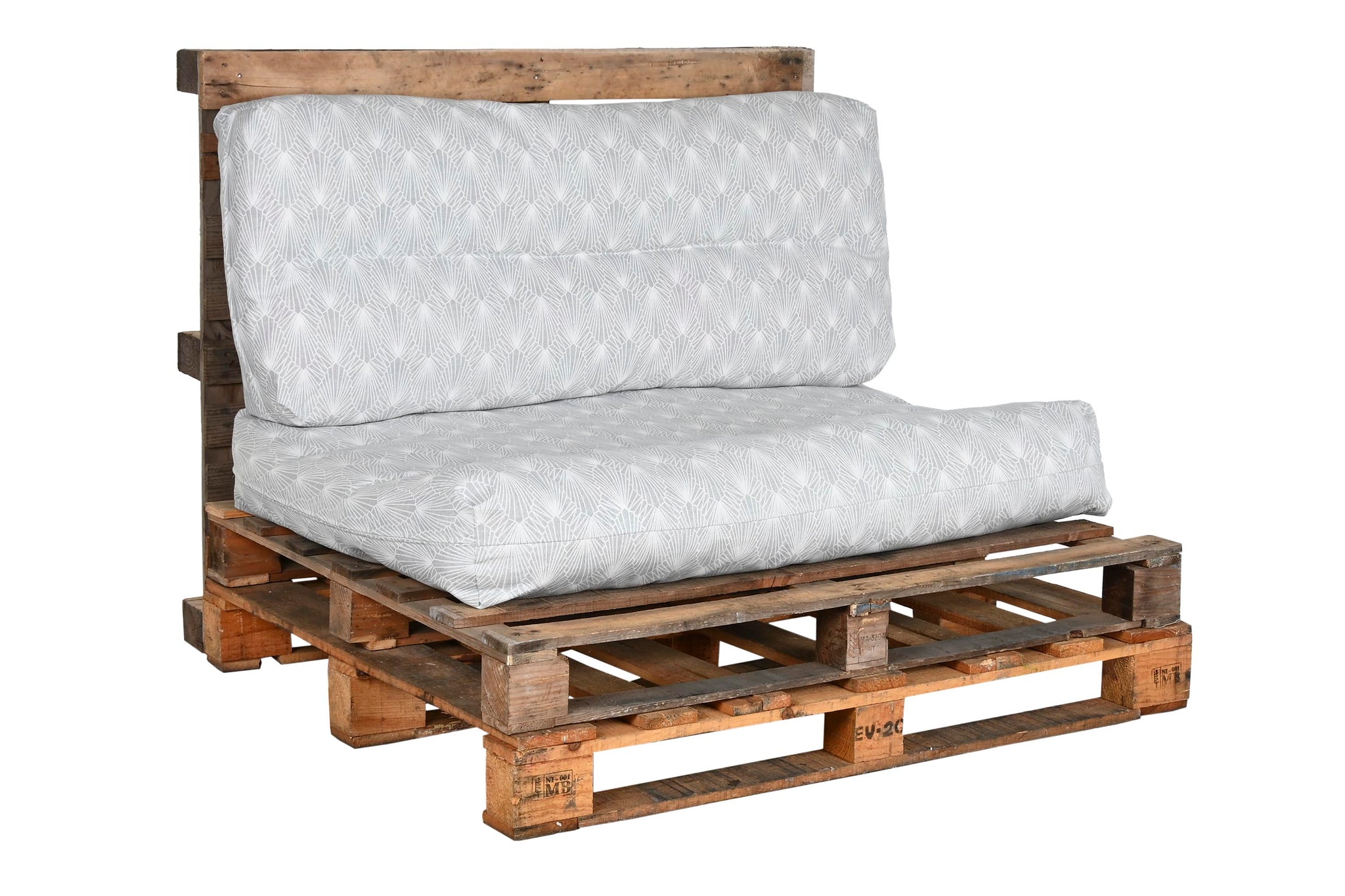 Floor Cushion Set of 2 Cotton 120X80X16 Bamboo