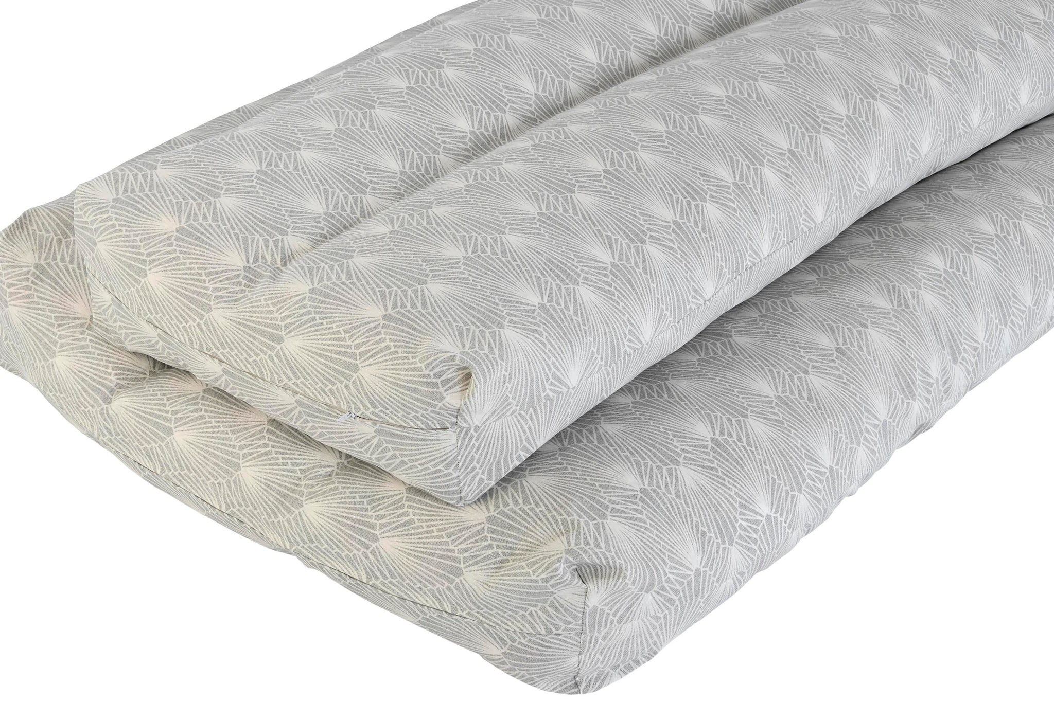 Floor Cushion Set of 2 Cotton 120X80X16 Bamboo