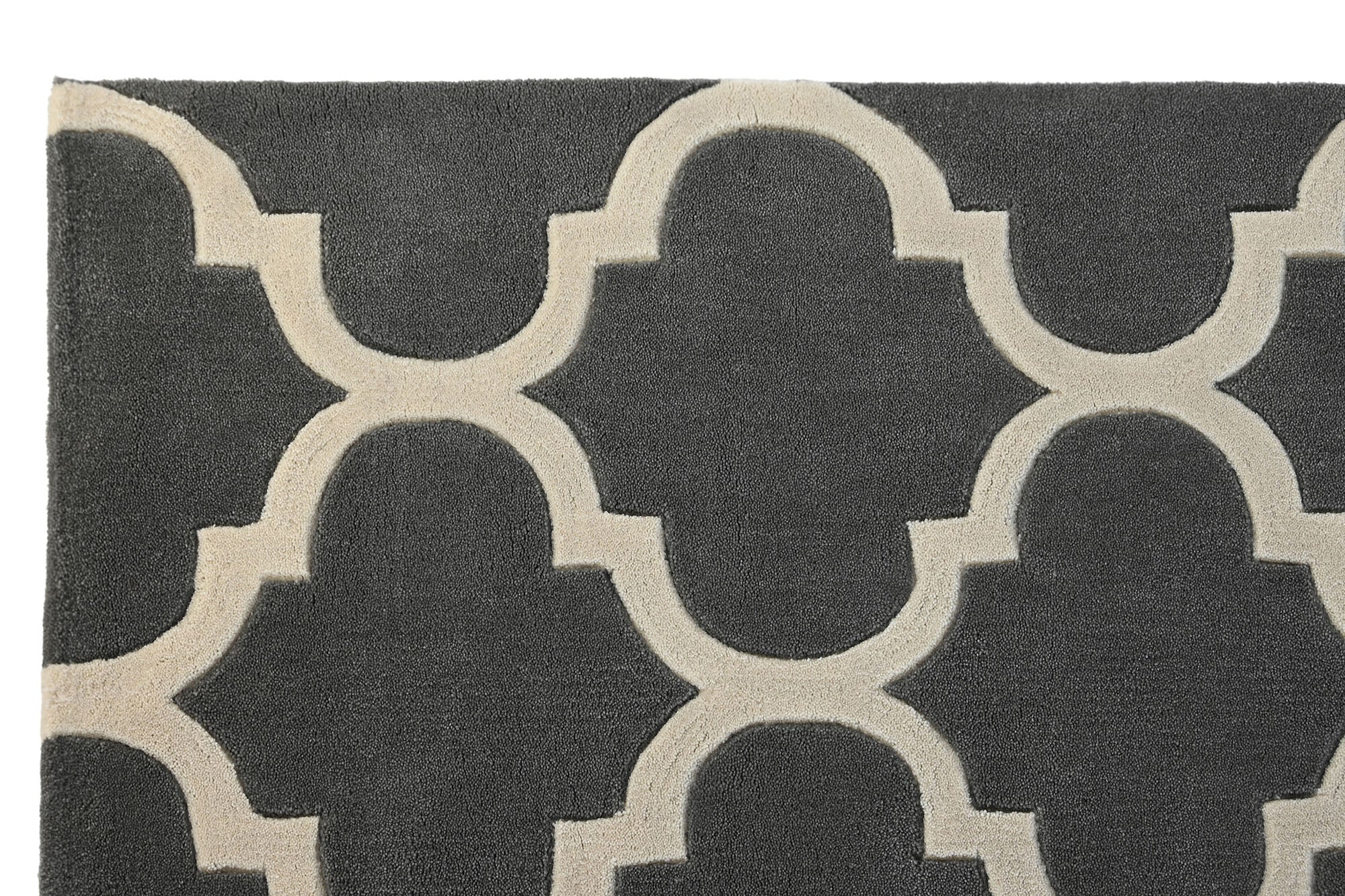 Tapete de poliéster 120x180x2 1800 g/m² cinza étnico