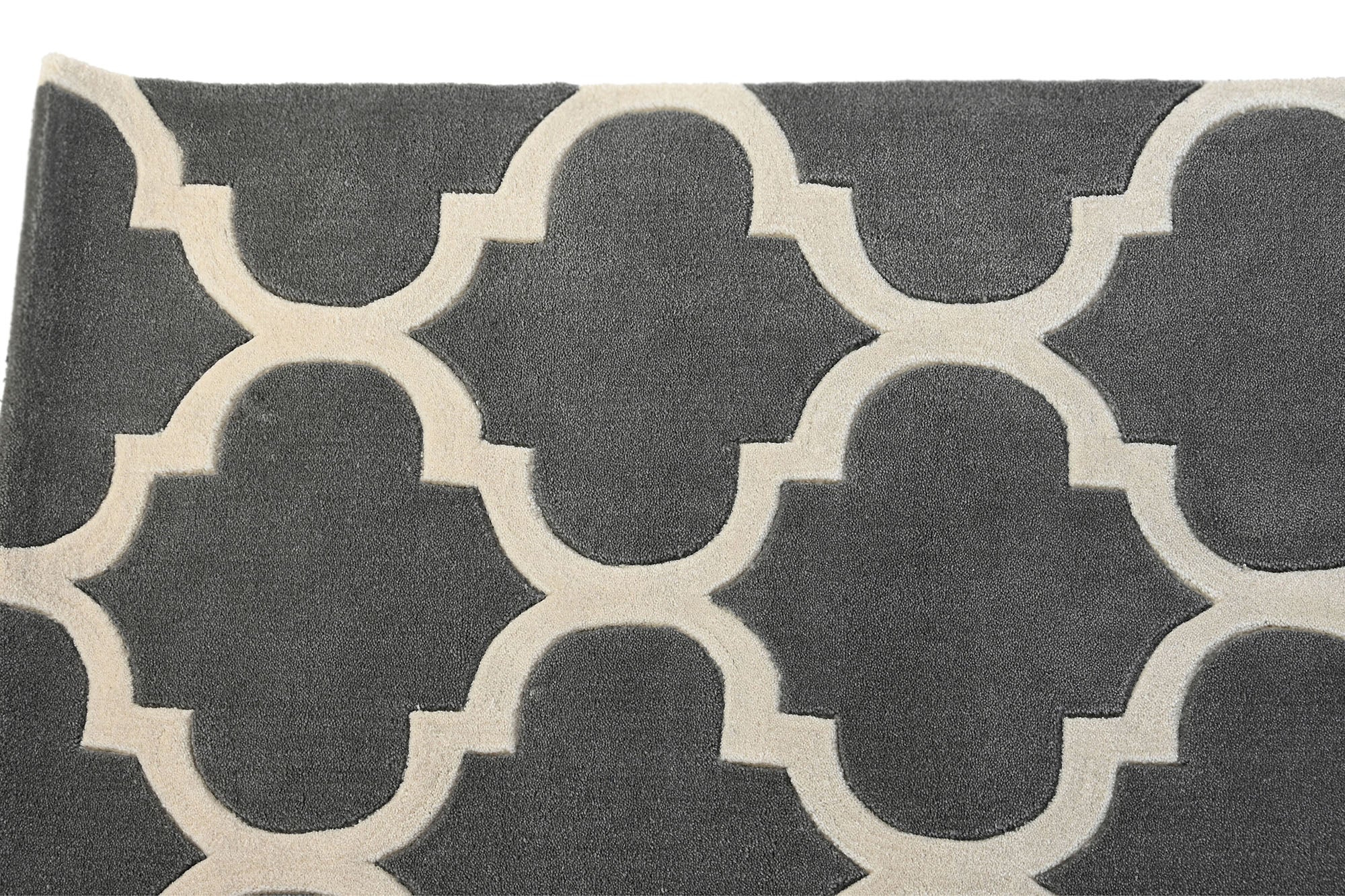 Tapete de poliéster 160x230x2 1800 g/m² cinza étnico