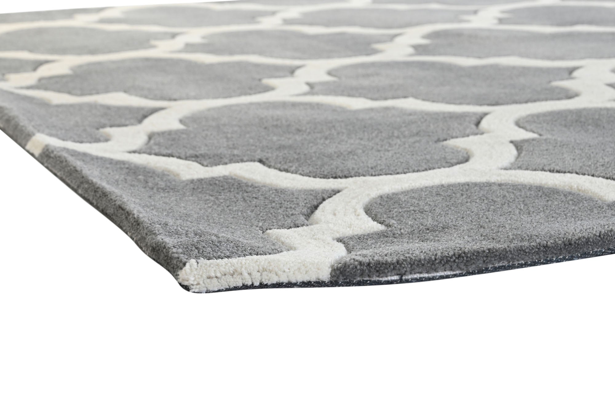 Tapete de poliéster 160x230x2 1800 g/m² cinza étnico