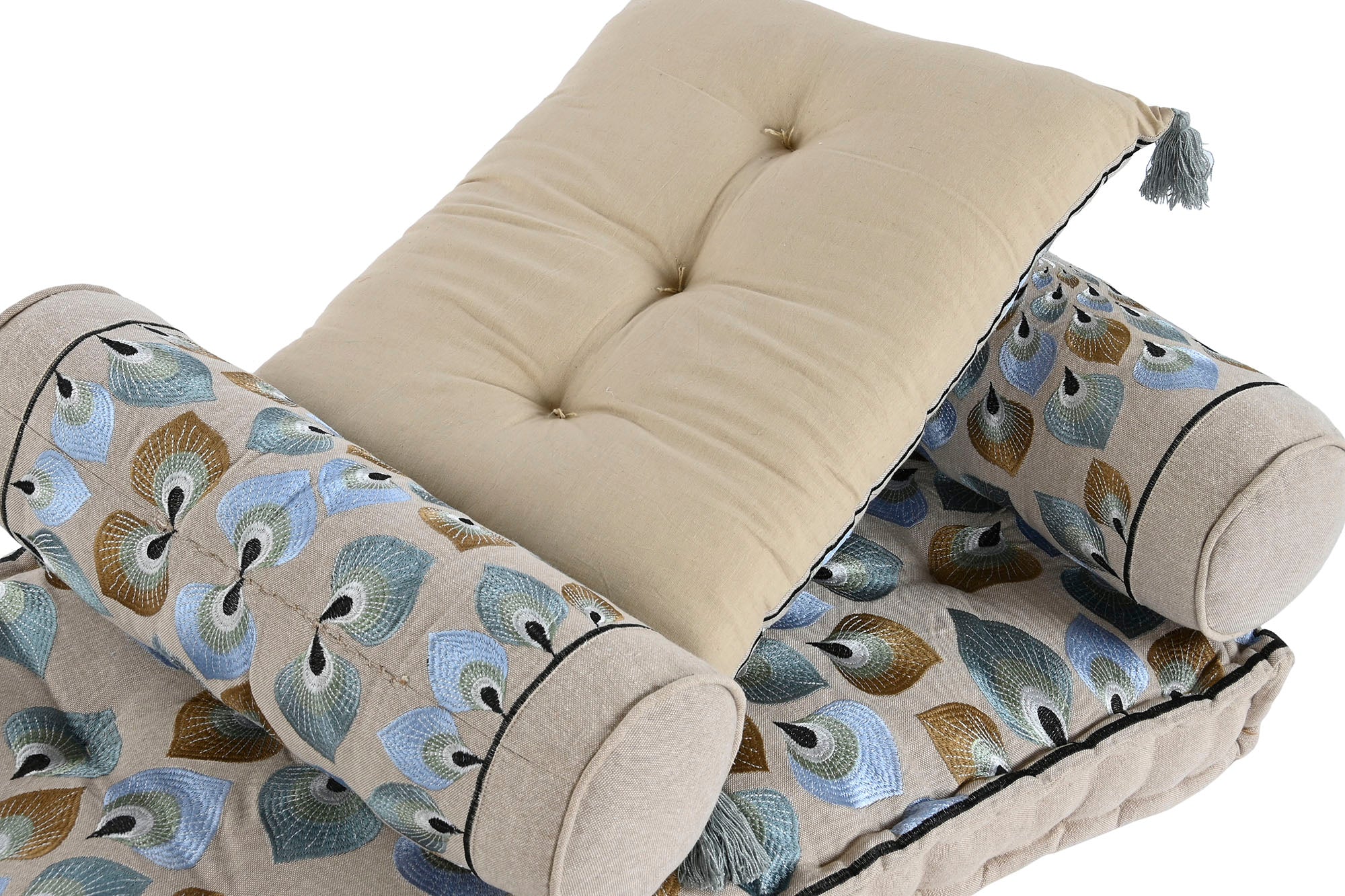 Sillon Set 4 Algodon 90X55X18 Doble Azul
