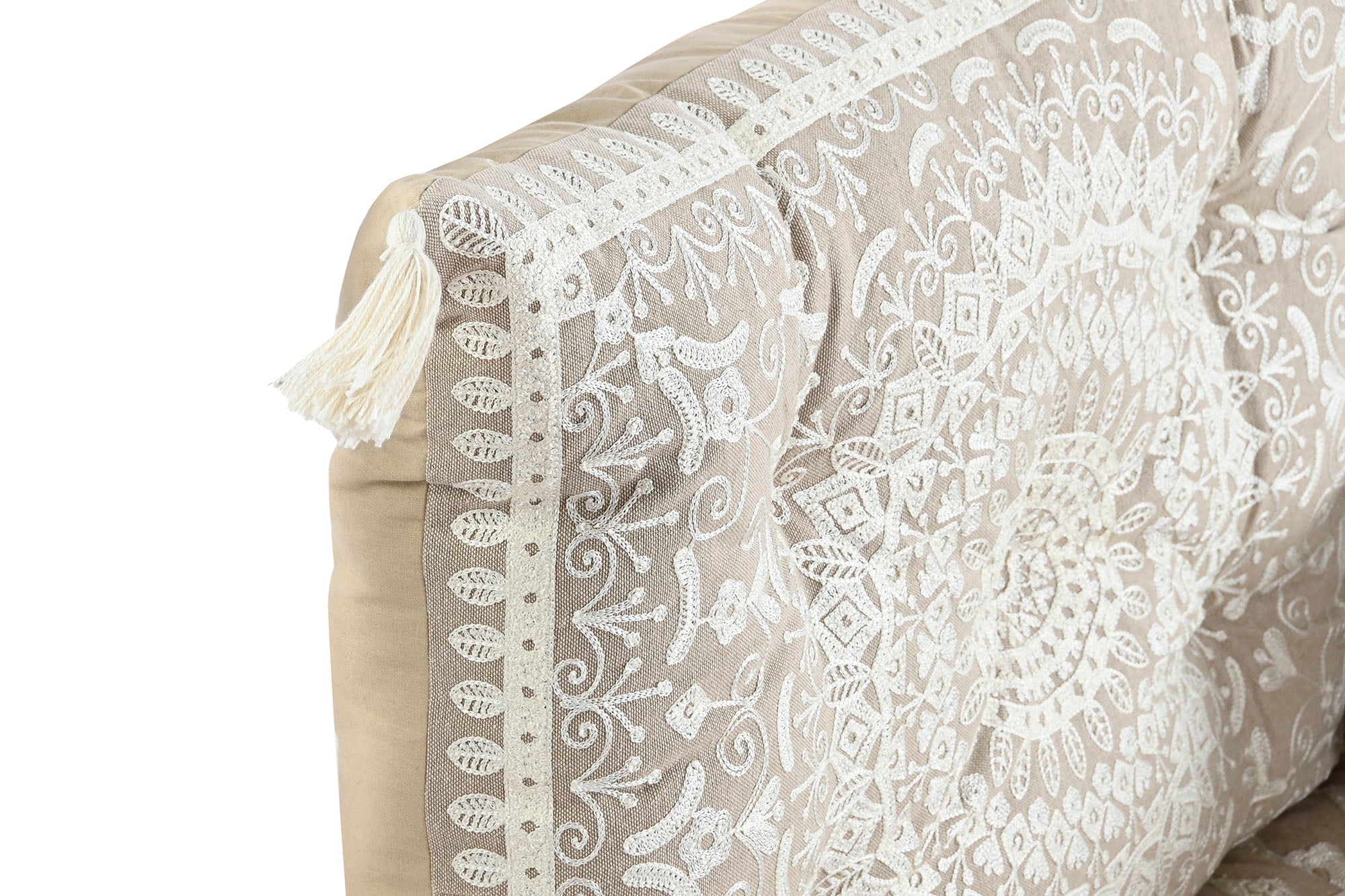 Set of 4 Cotton Armchairs 155x76x65 Double Beige