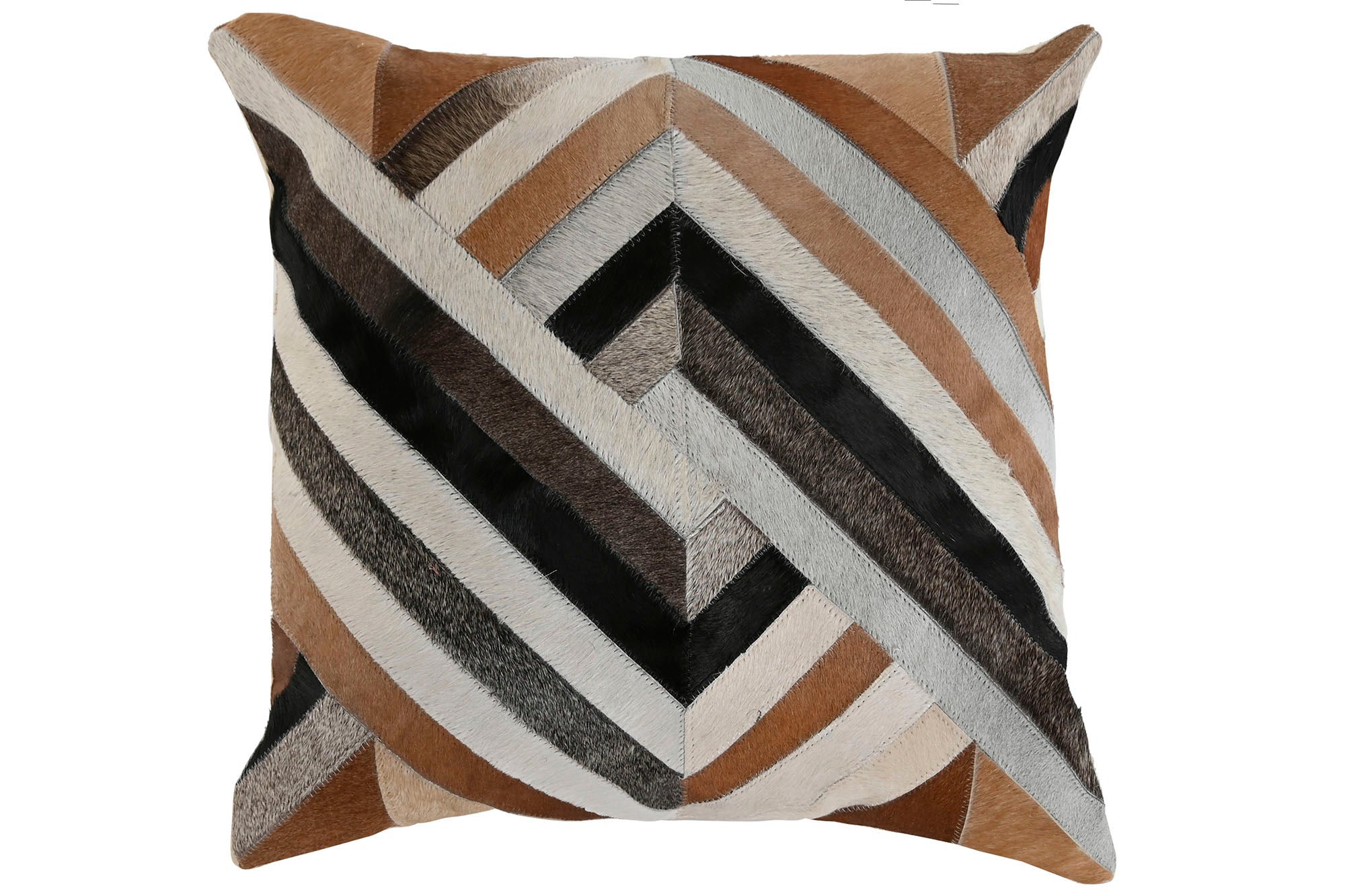 Cojin Piel Poliester 40X10X40 Cremallera Camel