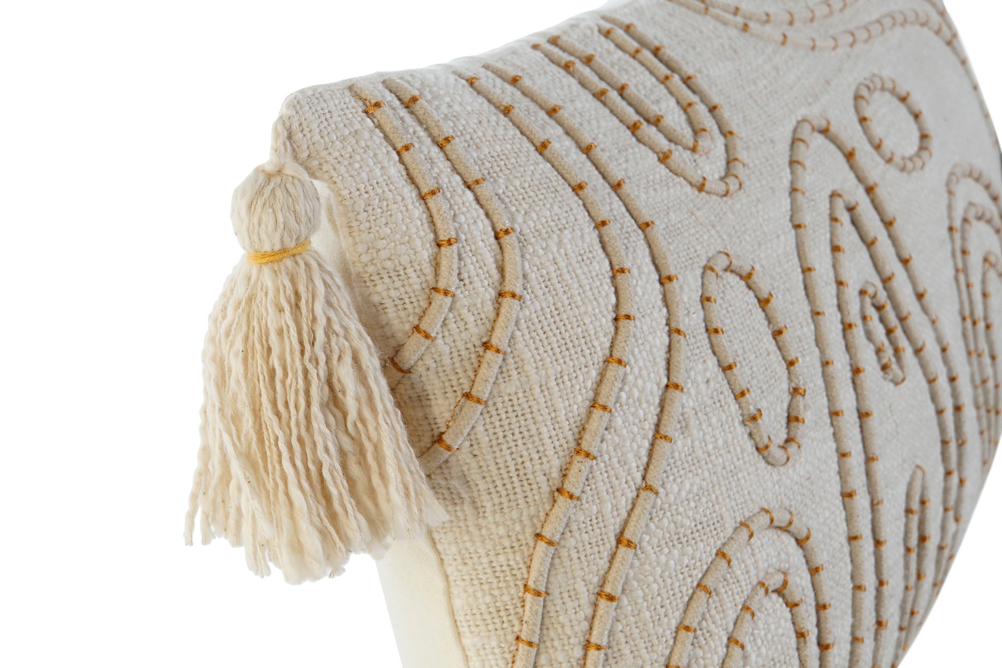 Cojin Algodon 50X15X30 380 Gr, Bordado Crudo