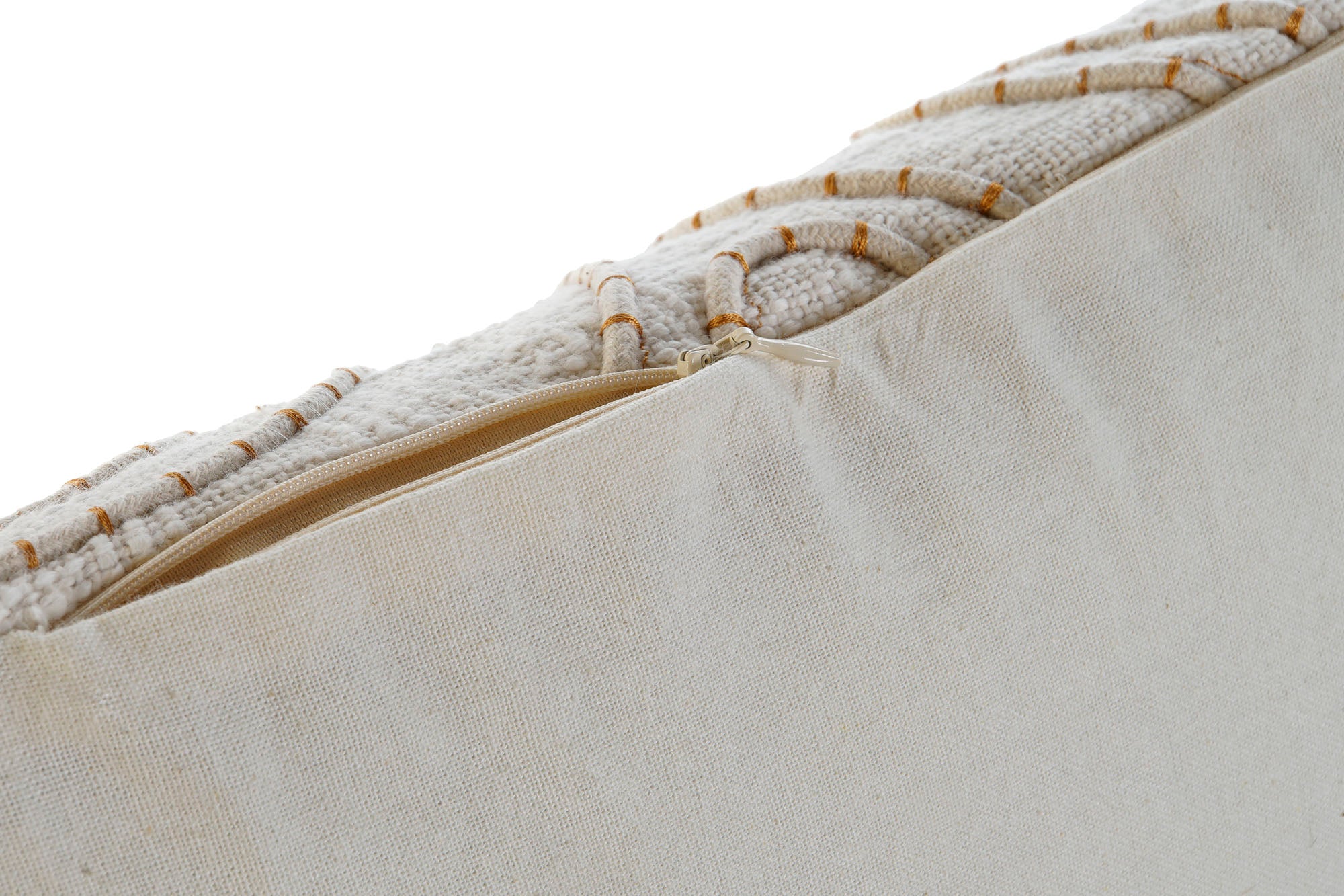 Cojin Algodon 50X15X30 380 Gr, Bordado Crudo