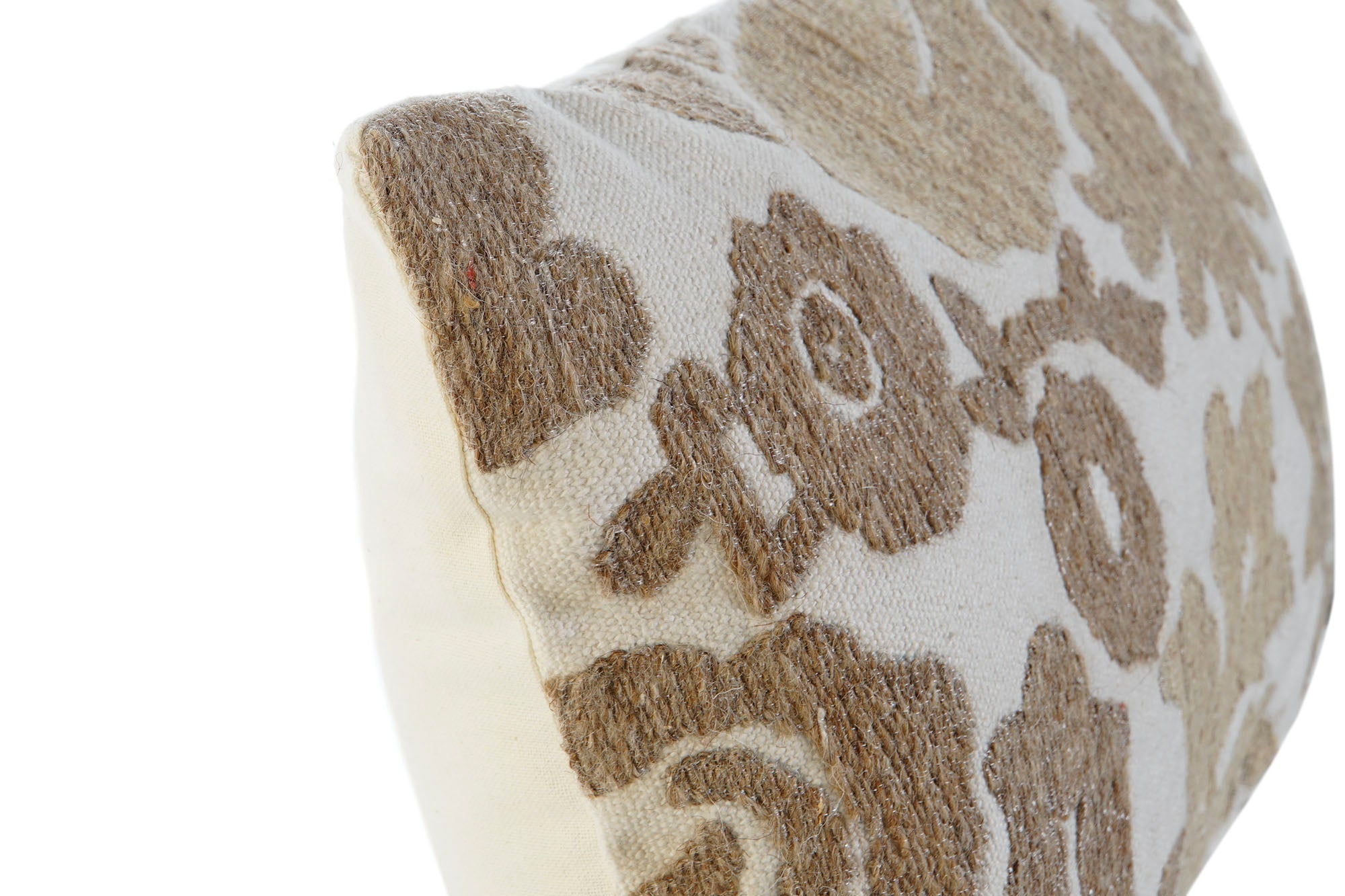 Cojin Algodon 50X15X30 380 Gr, Bordado Beige