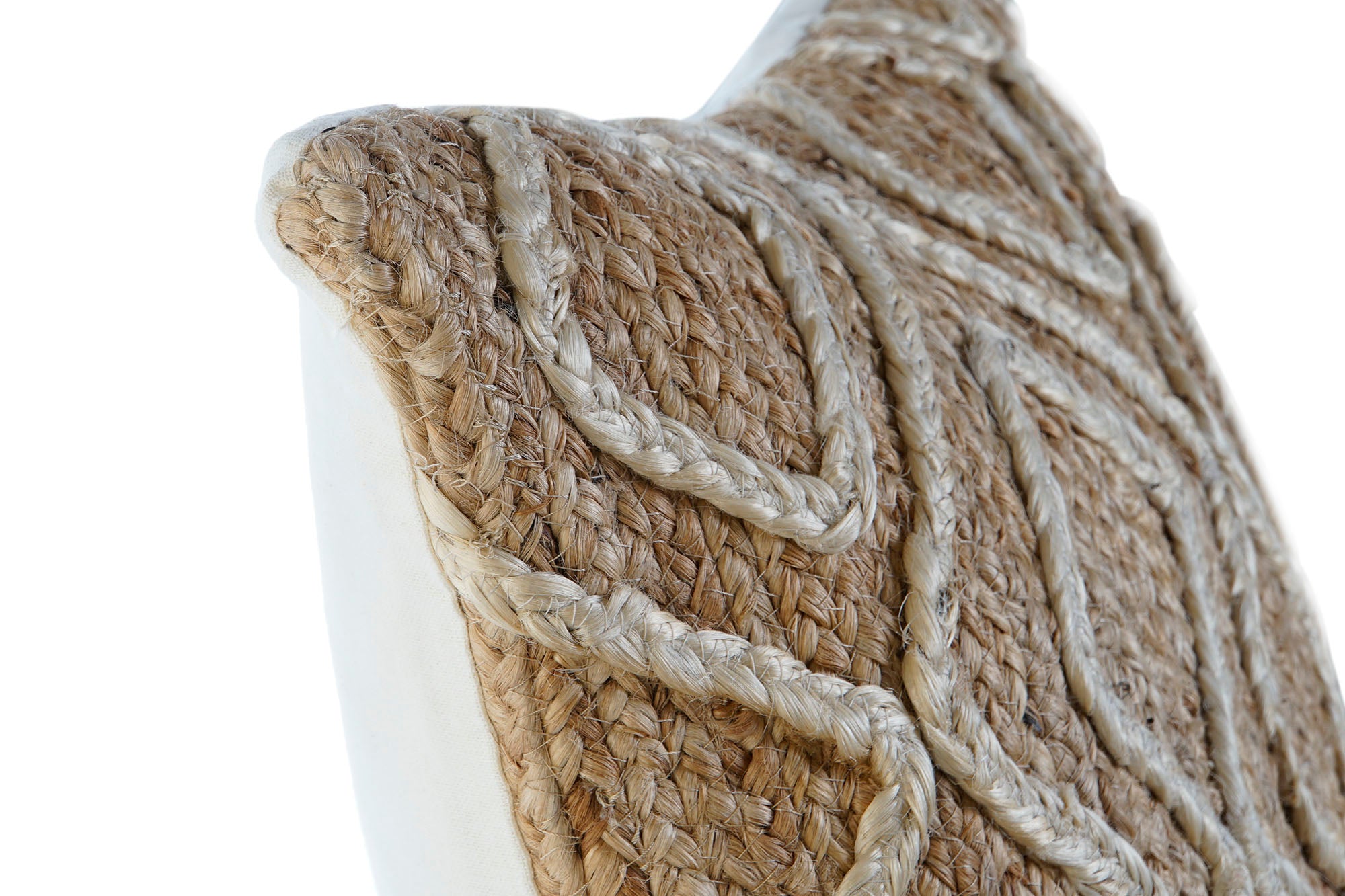 Cojin Yute 50X15X50 560 Gr, Bordado Natural