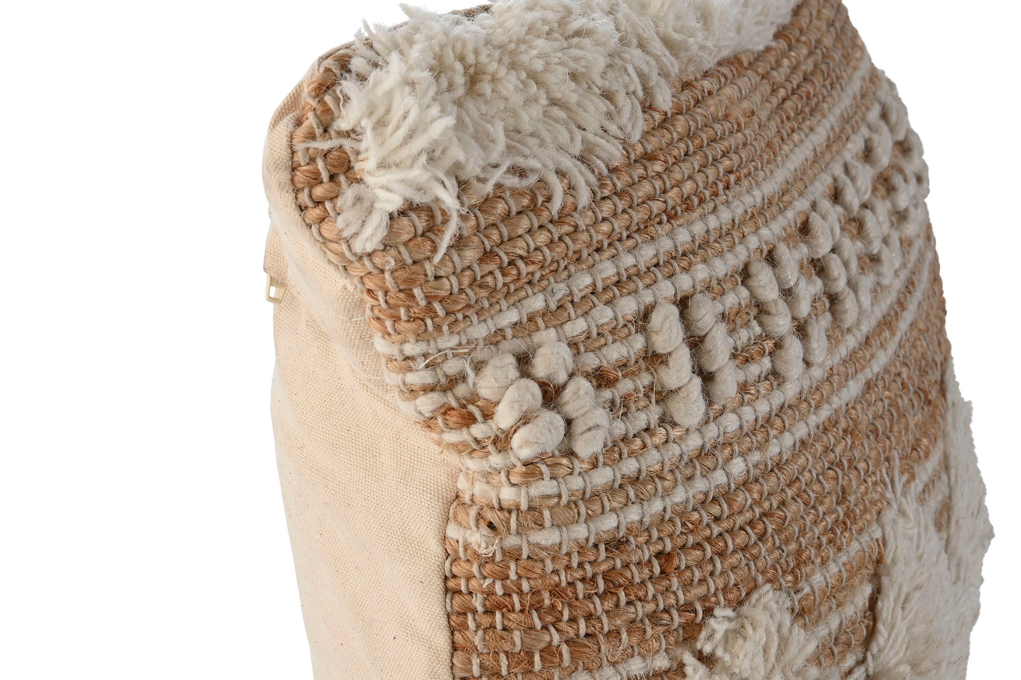 Cojin Yute Lana 45X8X45 Hecho A Mano Marron