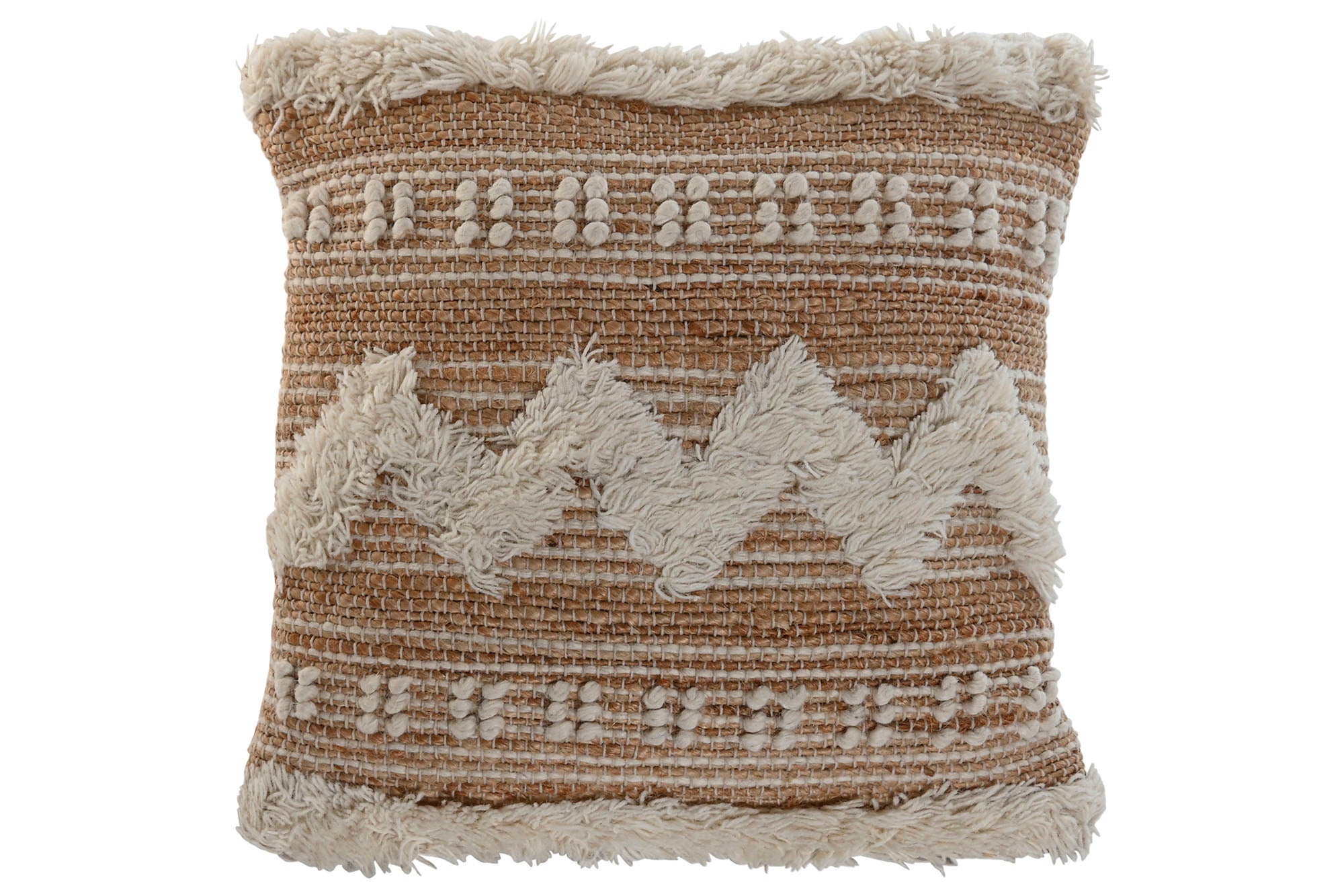 Cojin Yute Lana 45X8X45 Hecho A Mano Marron