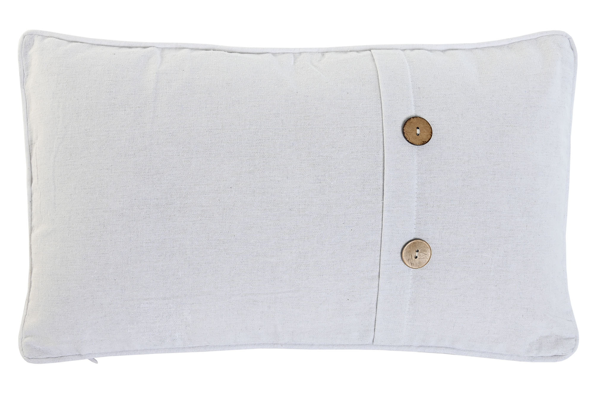 Cojin Algodon Poliester 50X8X30 Botones Coco Crudo