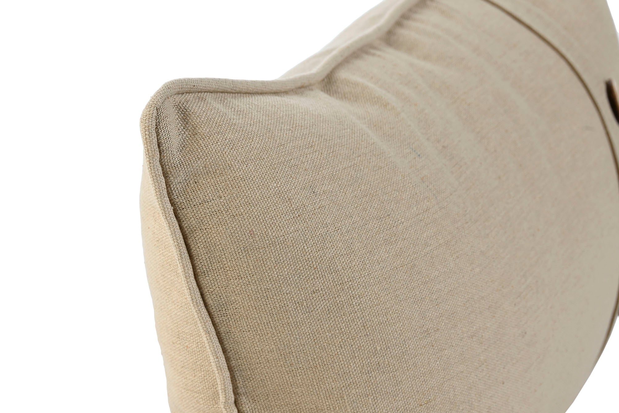 Cojin Algodon Poliester 50X8X30 Botones Coco Beige