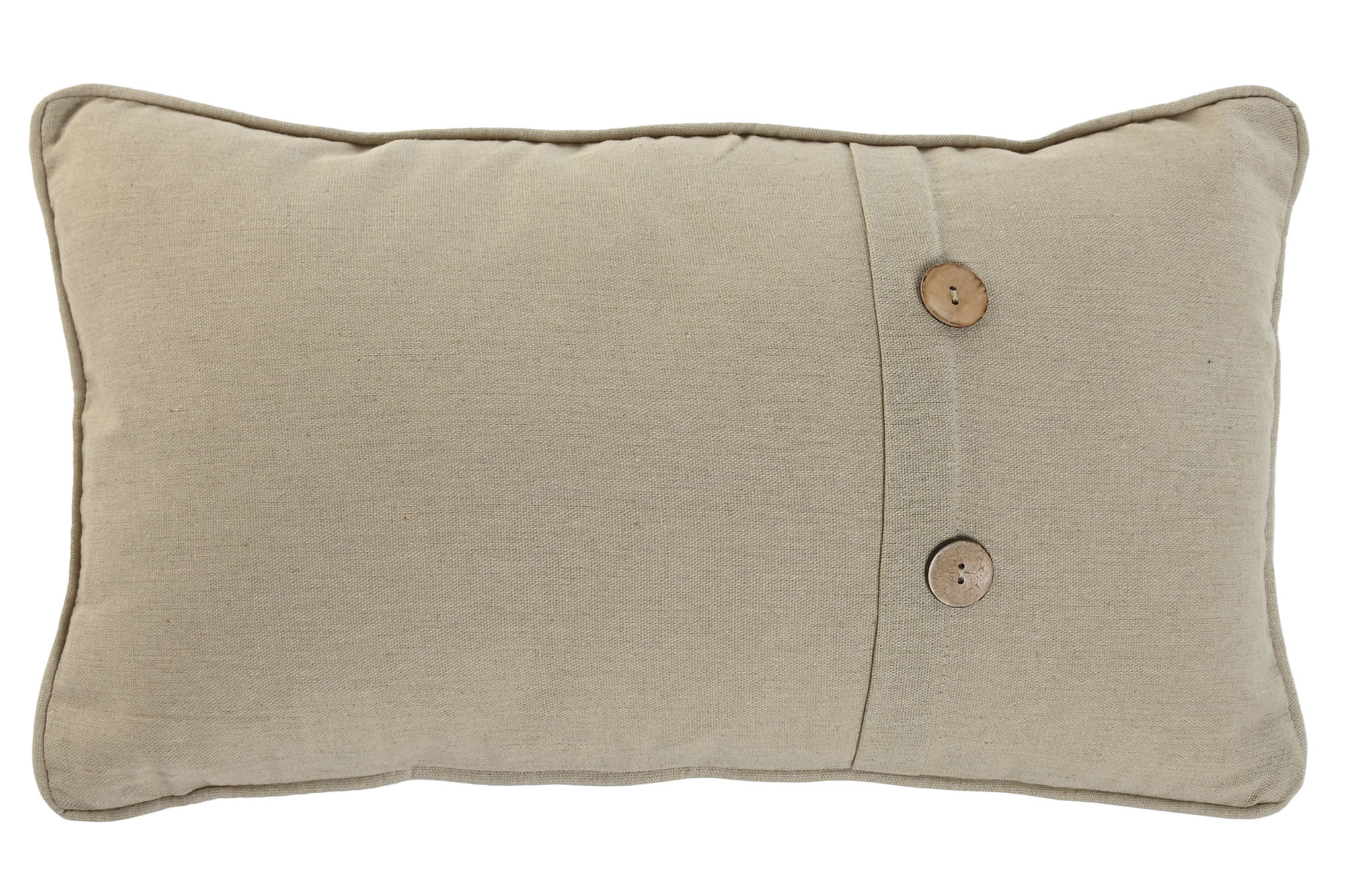 Cojin Algodon Poliester 50X8X30 Botones Coco Beige