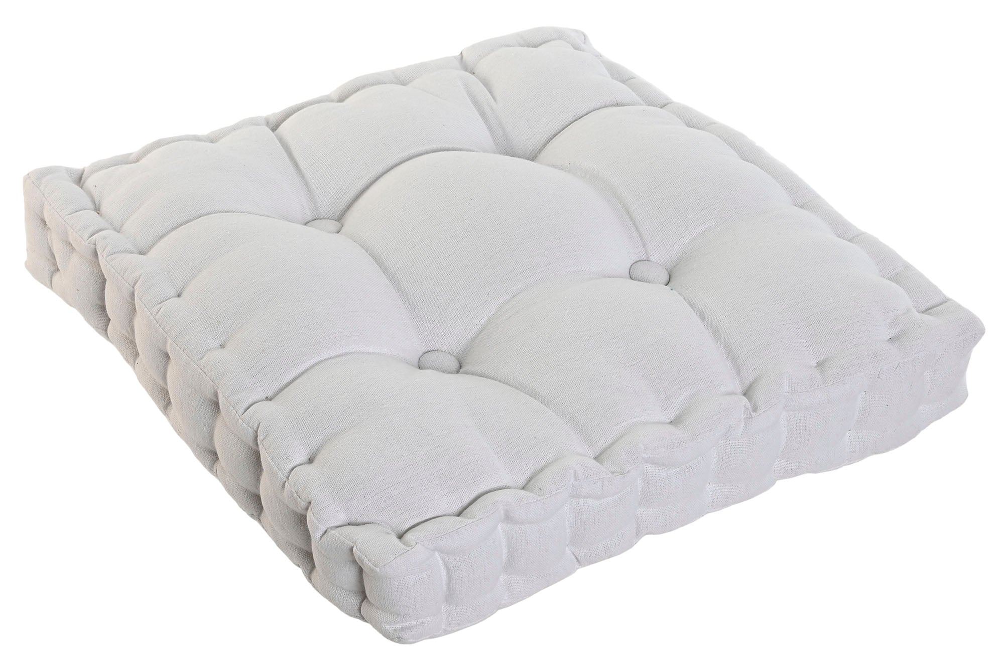 Cojin Algodon Poliester 42X42X8 Con Asa Crudo