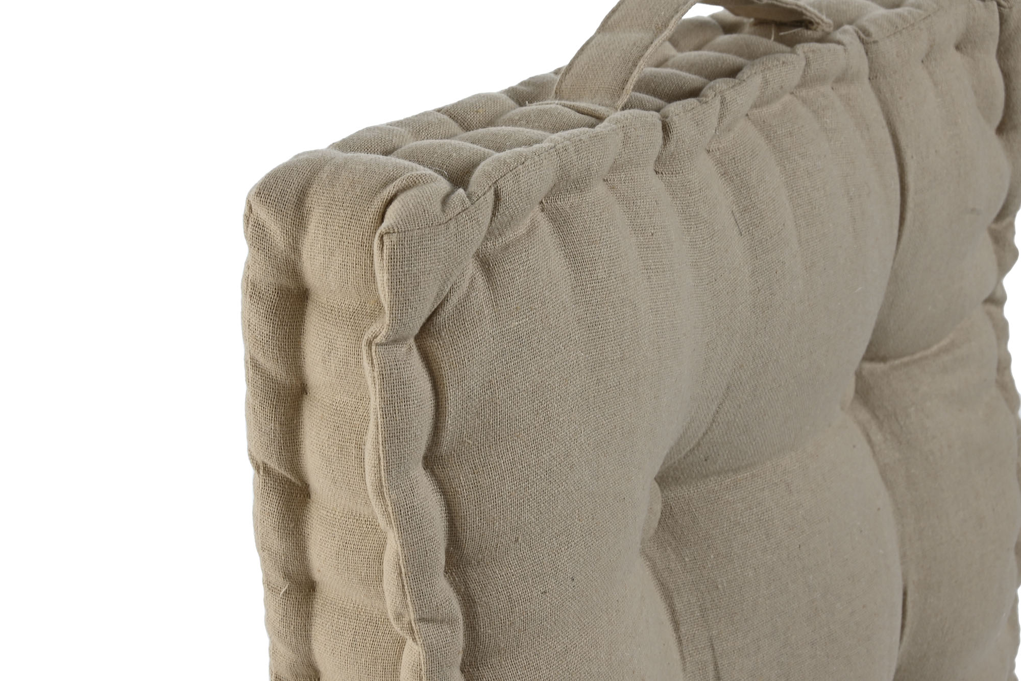 Cojin Algodon Poliester 42X42X8 Con Asa Beige