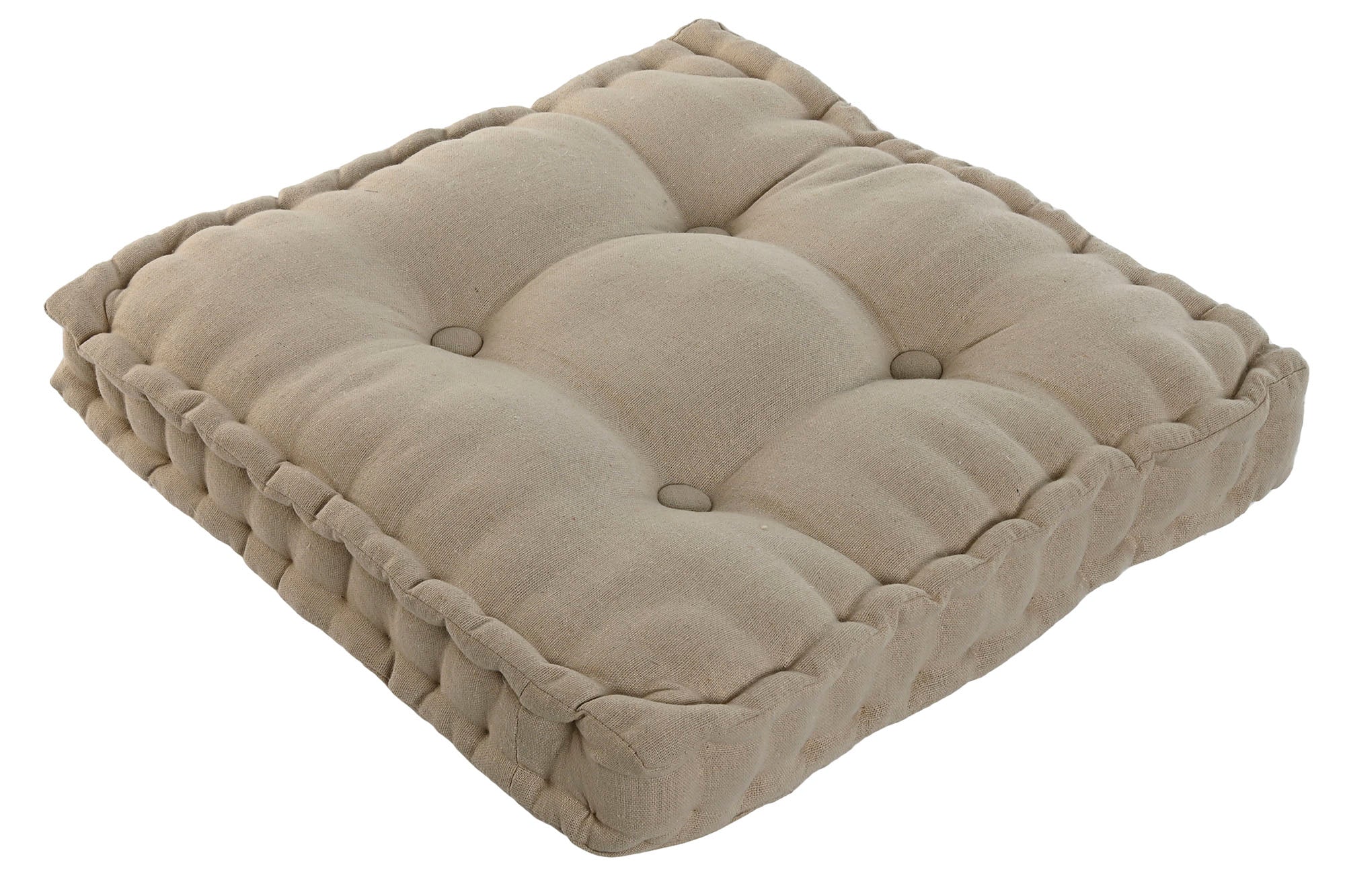Cojin Algodon Poliester 42X42X8 Con Asa Beige