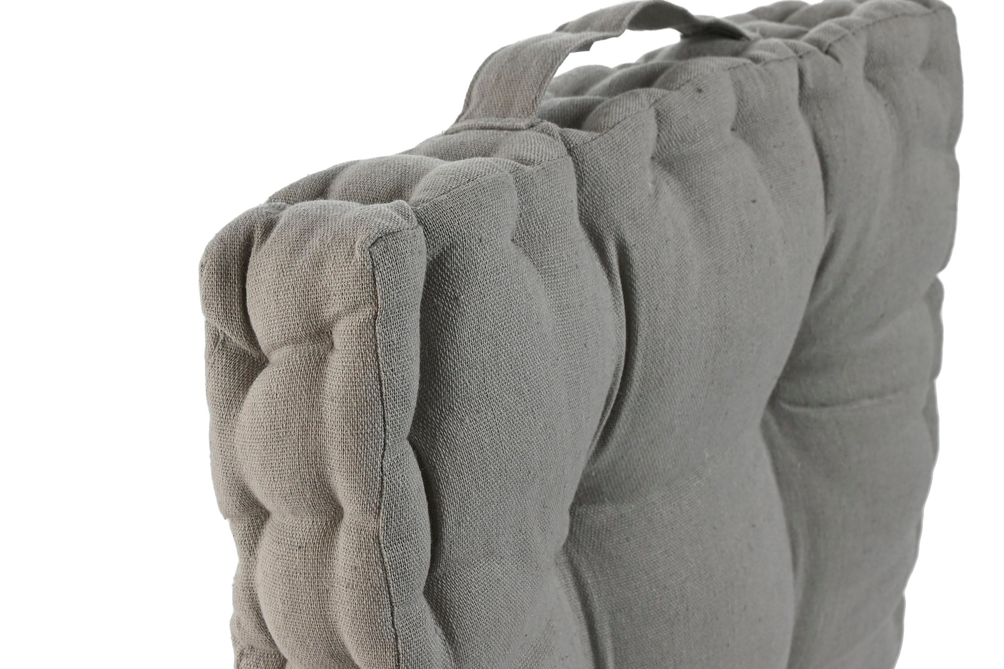 Cojin Algodon Poliester 42X42X8 Con Asa Gris Claro