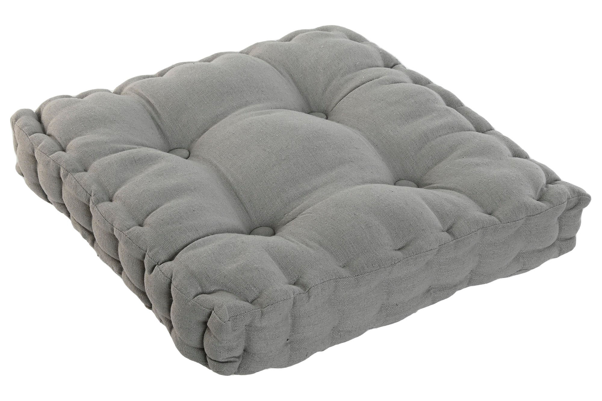 Cojin Algodon Poliester 42X42X8 Con Asa Gris Claro