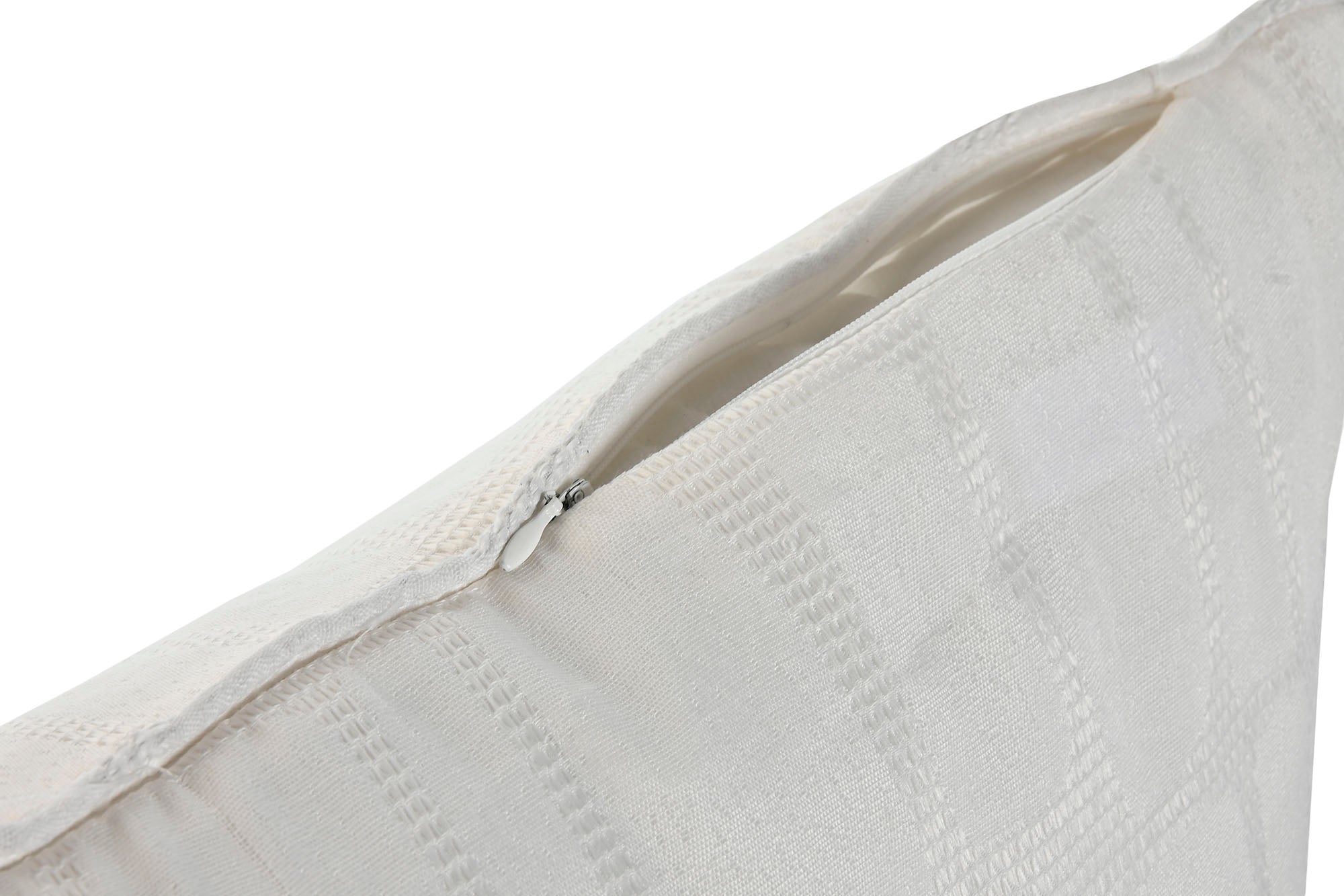 Cojin Poliester 45X8X45 Jaquard Crudo