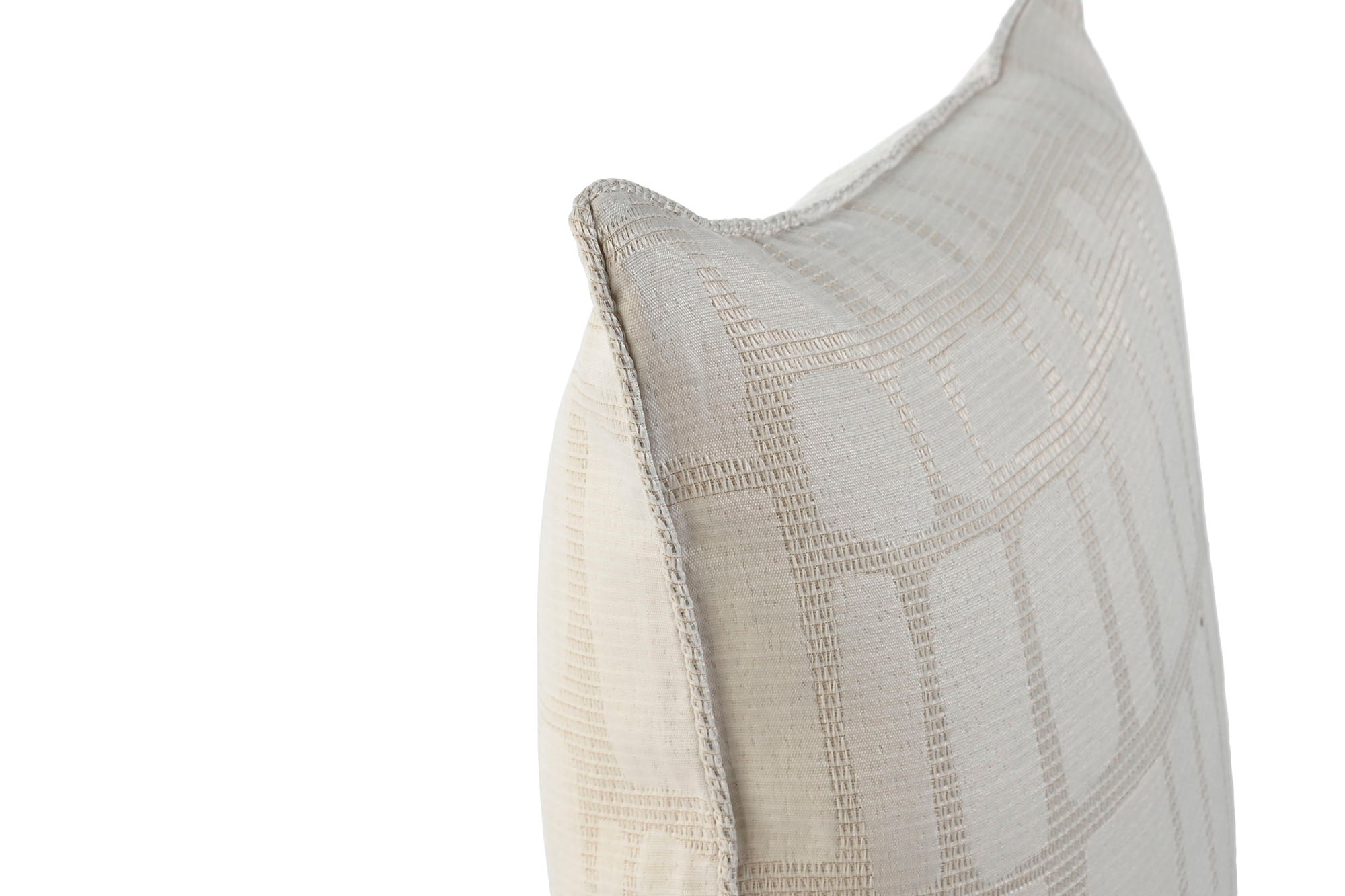 Cojin Poliester 45X8X45 Jaquard Beige