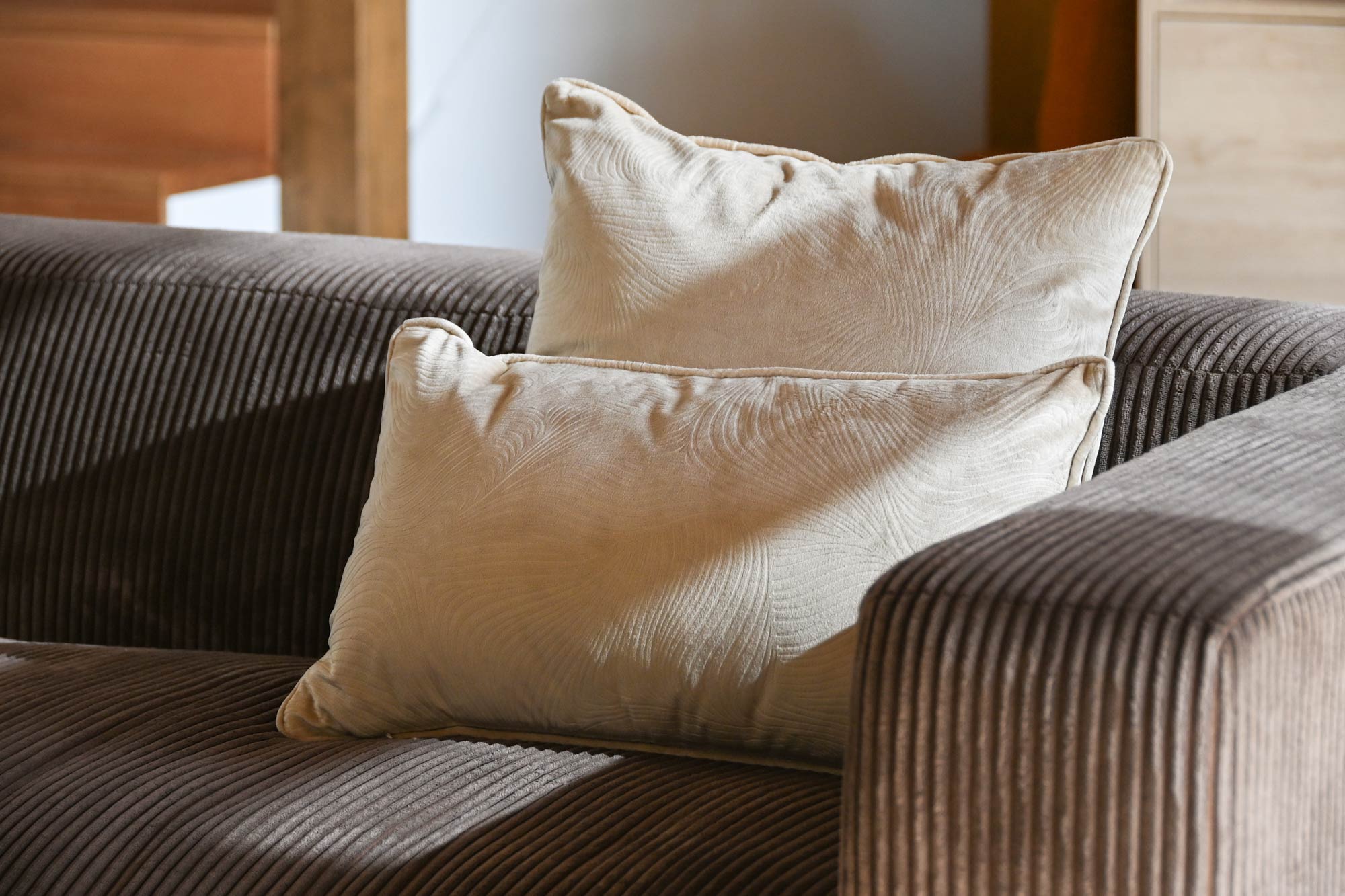 Cojin Poliester 50X8X30 Jaquard Beige