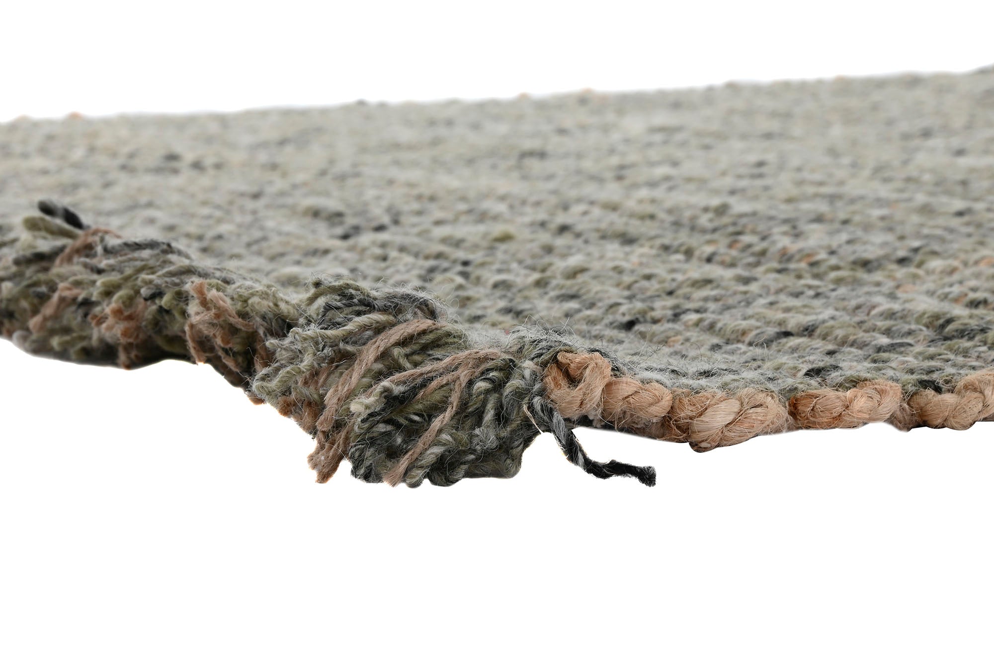 Alfombra Yute Lana 230X160X1 4500 Gsm Turquesa