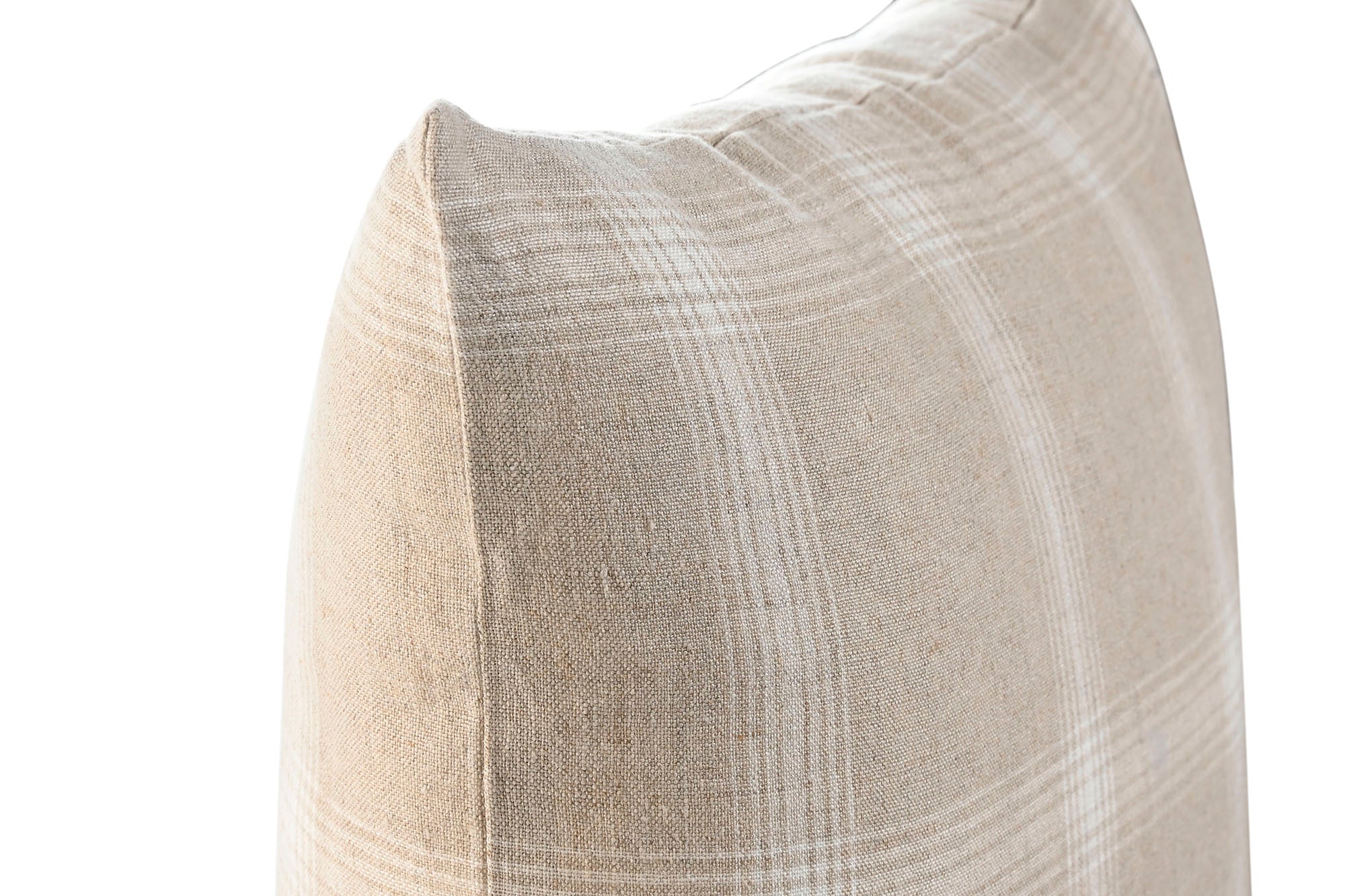 Almofada de Linho 50X8X50 525 Grs Quadrados Naturais