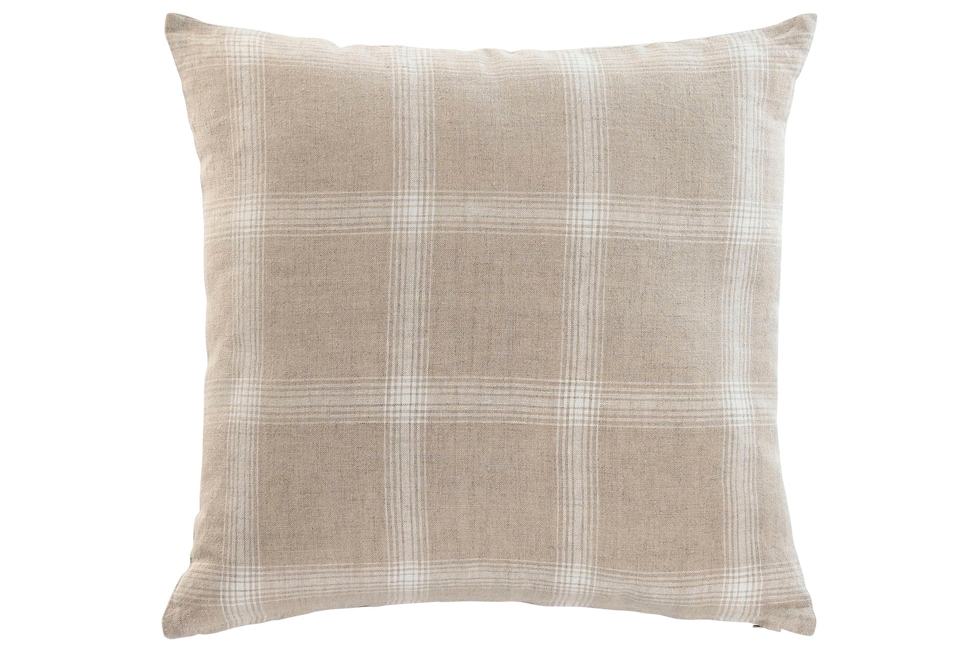 Almofada de Linho 50X8X50 525 Grs Quadrados Naturais
