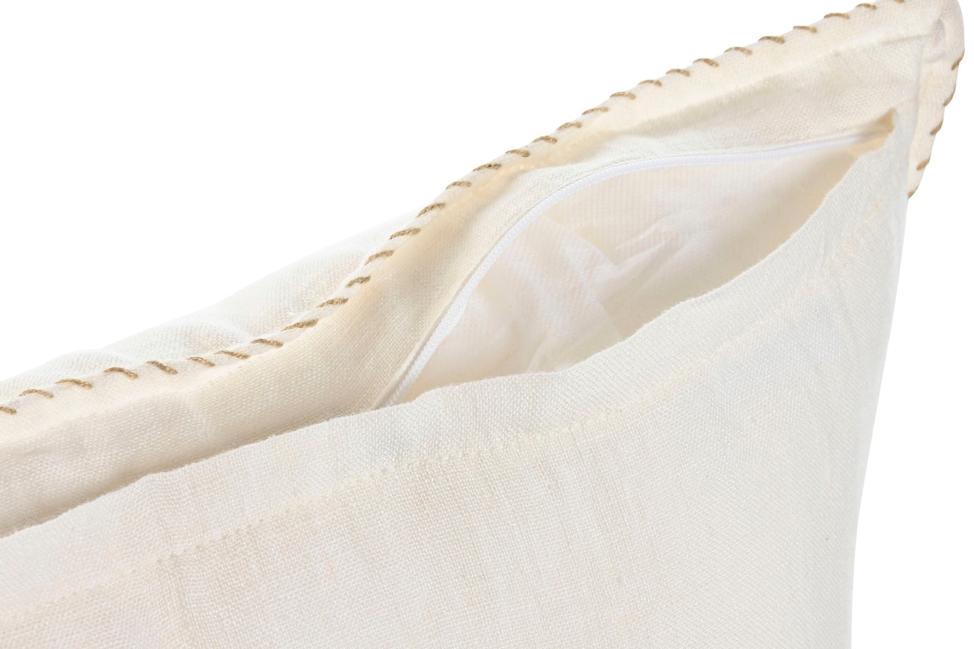 Almofada de Linho 50X8X50 525 Grs Branco-Sujo