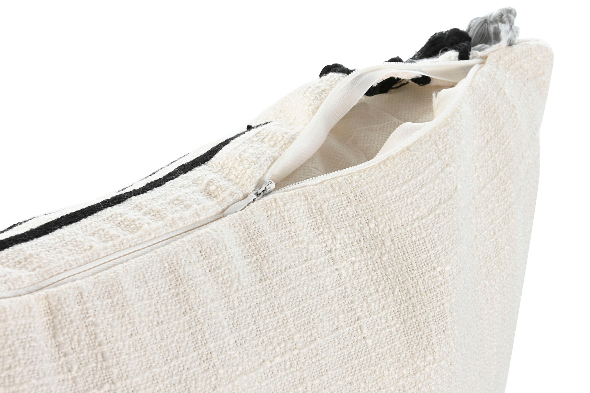 Cojin Poliester 45X8X45 420 Grs Bordado Blanco