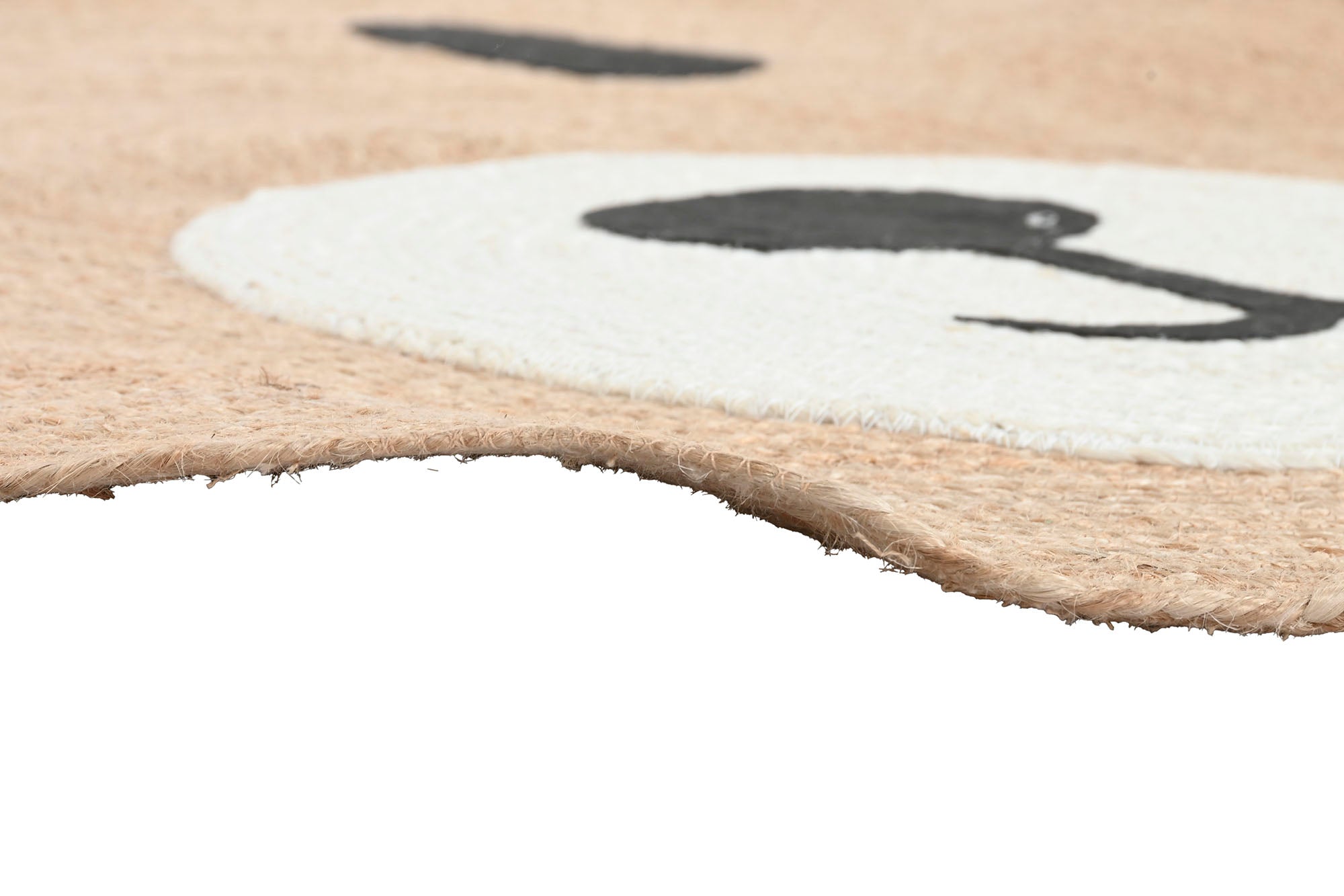 Alfombra Yute 120X120X1 Oso Natural