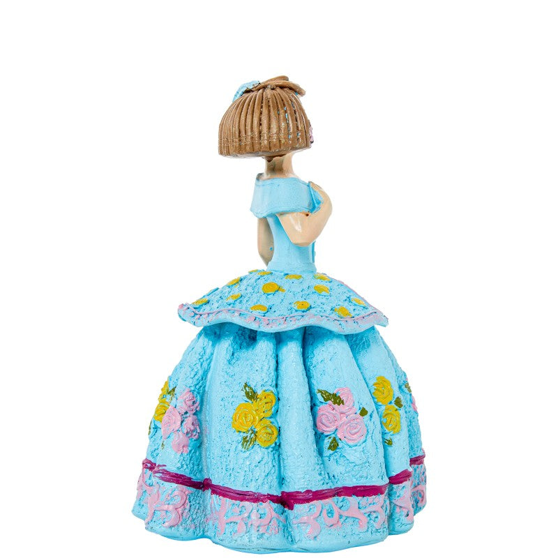Figura Resina Menina Celeste