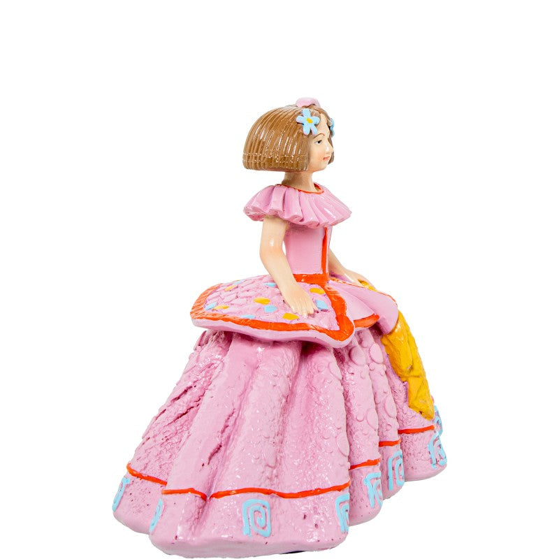 Figura Resina Menina Rosa
