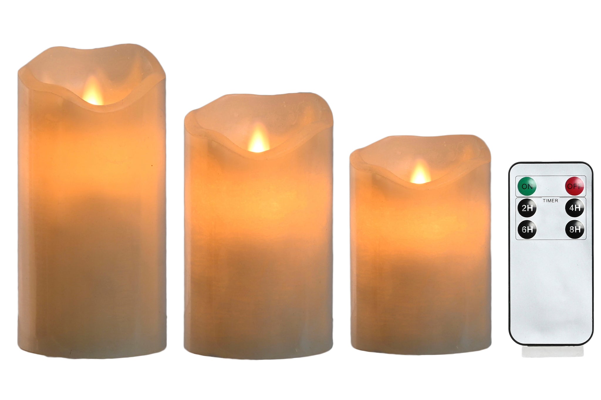 Vela Led Set 3 Cera Led 25X10X20 Mando A Distancia
