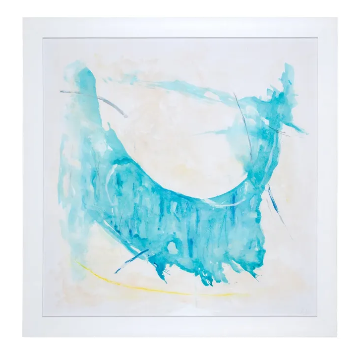 CUADRO ABSTRACTO TURQUESA LIENZO 113 X 2,80 X 113 CM
