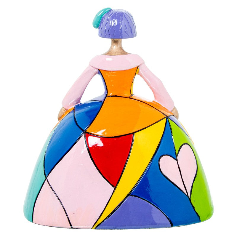 Figura Menina 21cm Resina Colores