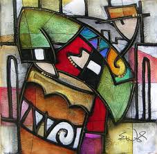 Abstract painting “The percussionist”