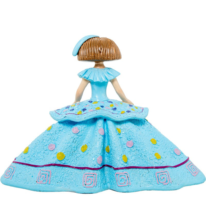 Figura Resina Menina Celeste