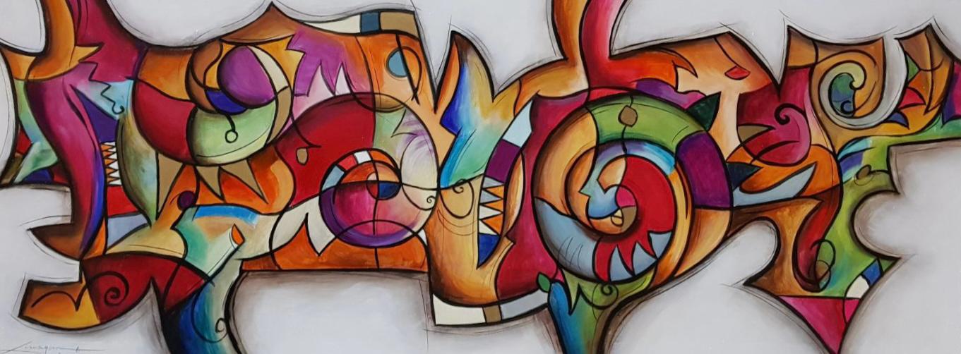Abstract painting “Color Labyrinth”