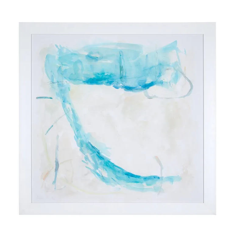 CUADRO ABSTRACTO TURQUESA LIENZO 113 X 2,80 X 113 CM