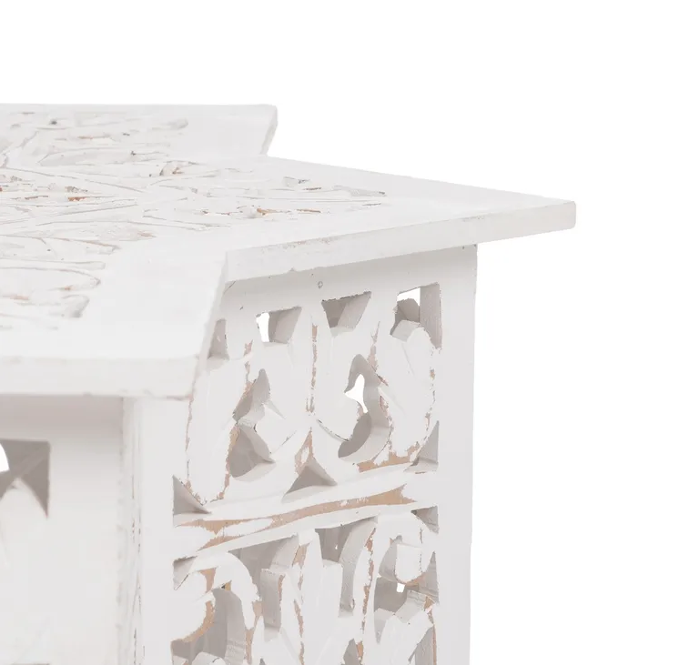 S/2 MESA CENTRO BLANCO DM SALÓN 90 X 90 X 46 CM