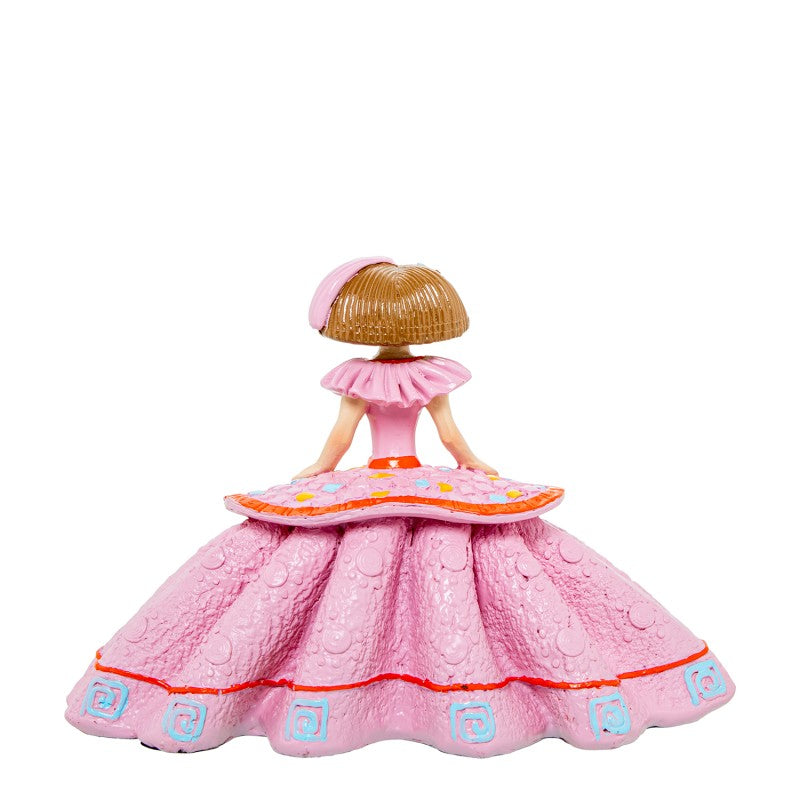 Figura Resina Menina Rosa