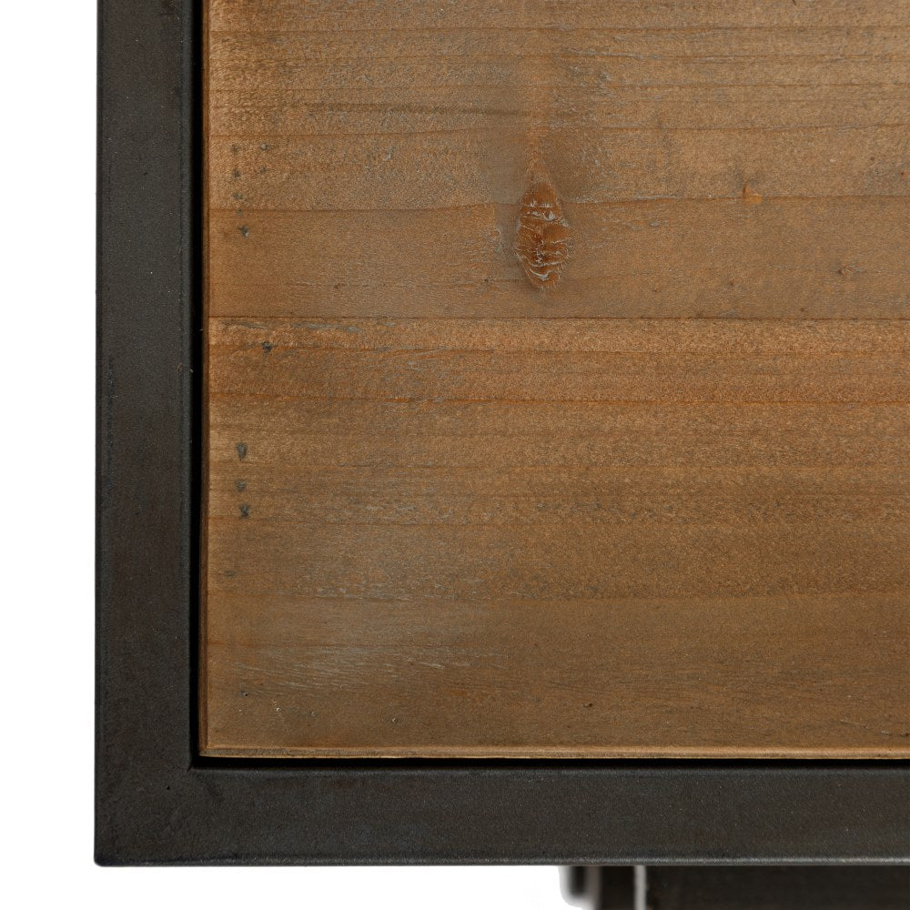 Escritorio marrón-negro madera / metal 120 x 42 x 74 cm