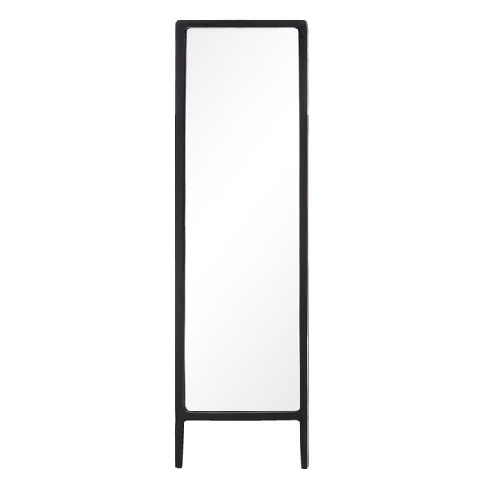 Espejo Vestidor Negro Aluminio 56 X 2,50 X 191 Cm