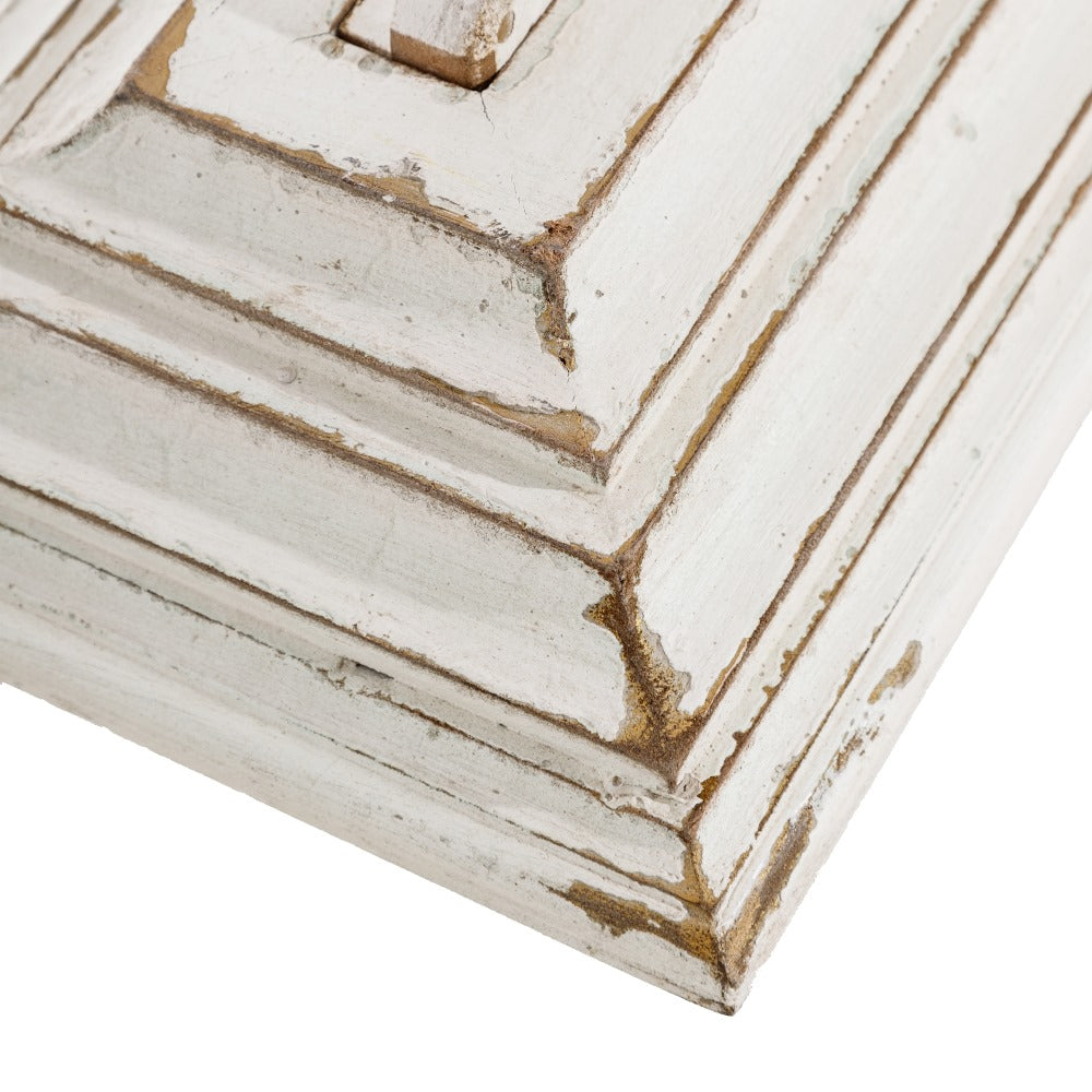 Consola natural-blanco madera entrada 142 x 30 x 78,50 cm