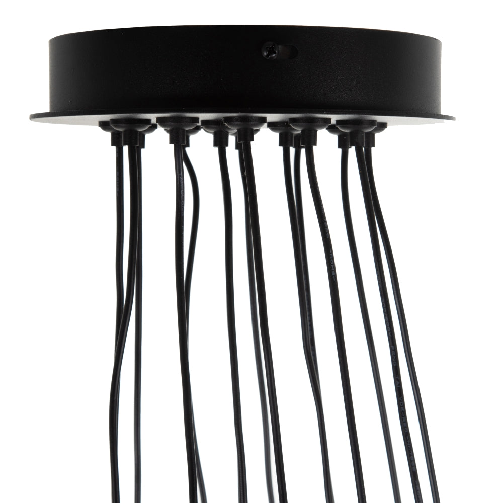 Lámpara techo negro aluminio/acrílico 86,50 x 86,50 x 160 cm