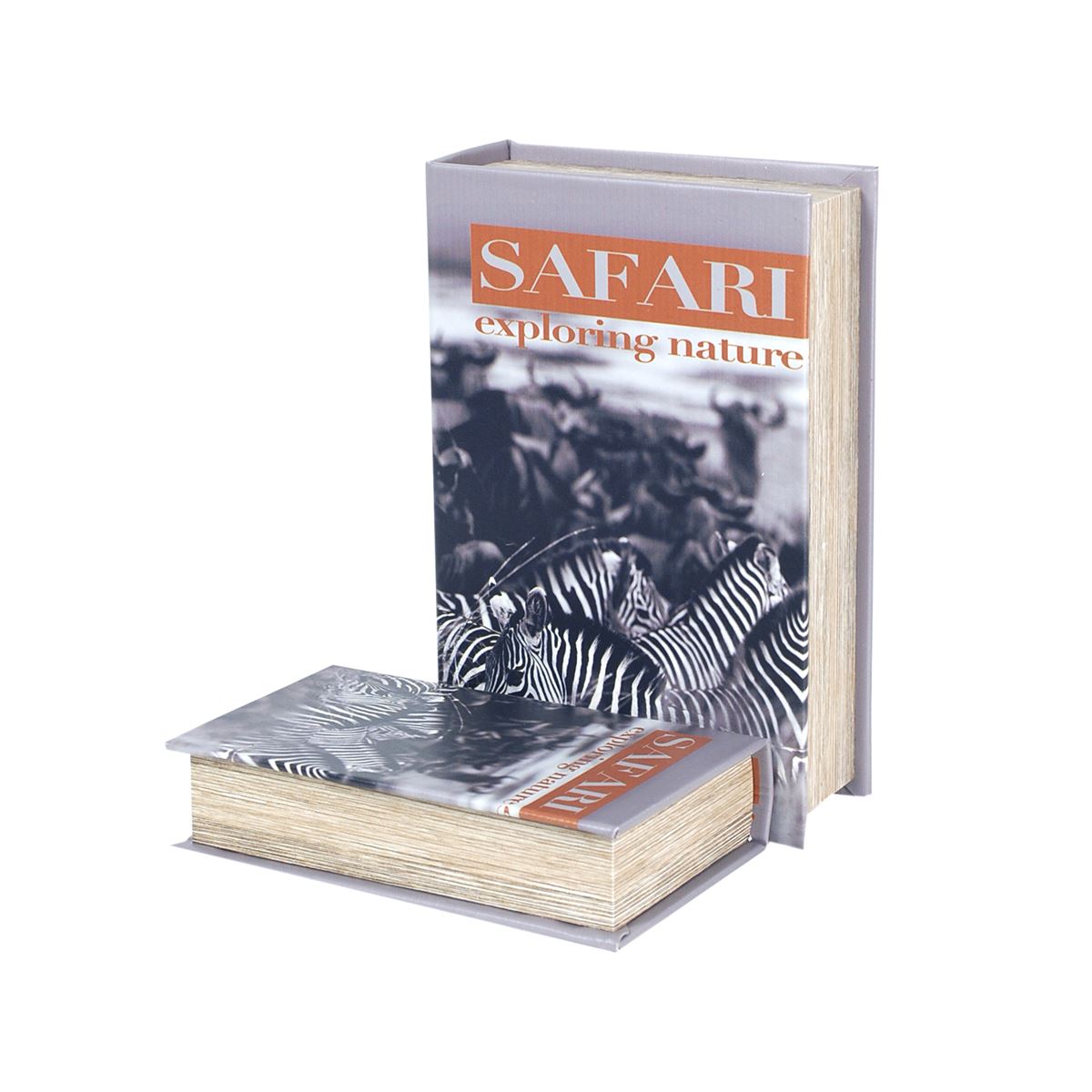 Set 2 Cajas Libro Safari Zebra