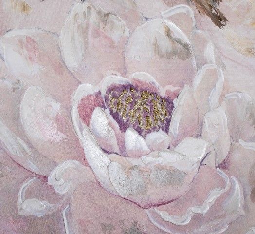 S/2 cuadros 60*60*3 flores tonos rosas purpu