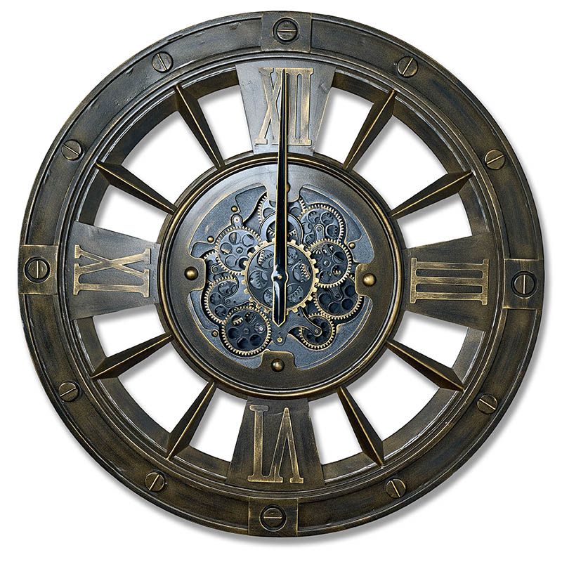 Reloj 80*8.5 plat esfera abierta num romanos s/cri